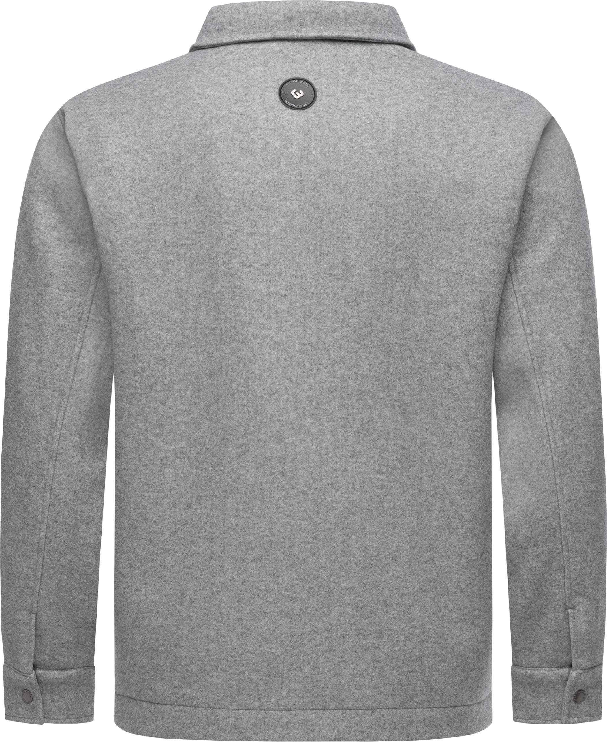 Ragwear Outdoorjacke »Azzte Felt«, ohne Kapuze, stylische Herren Hemdjacke in Woll-Optik