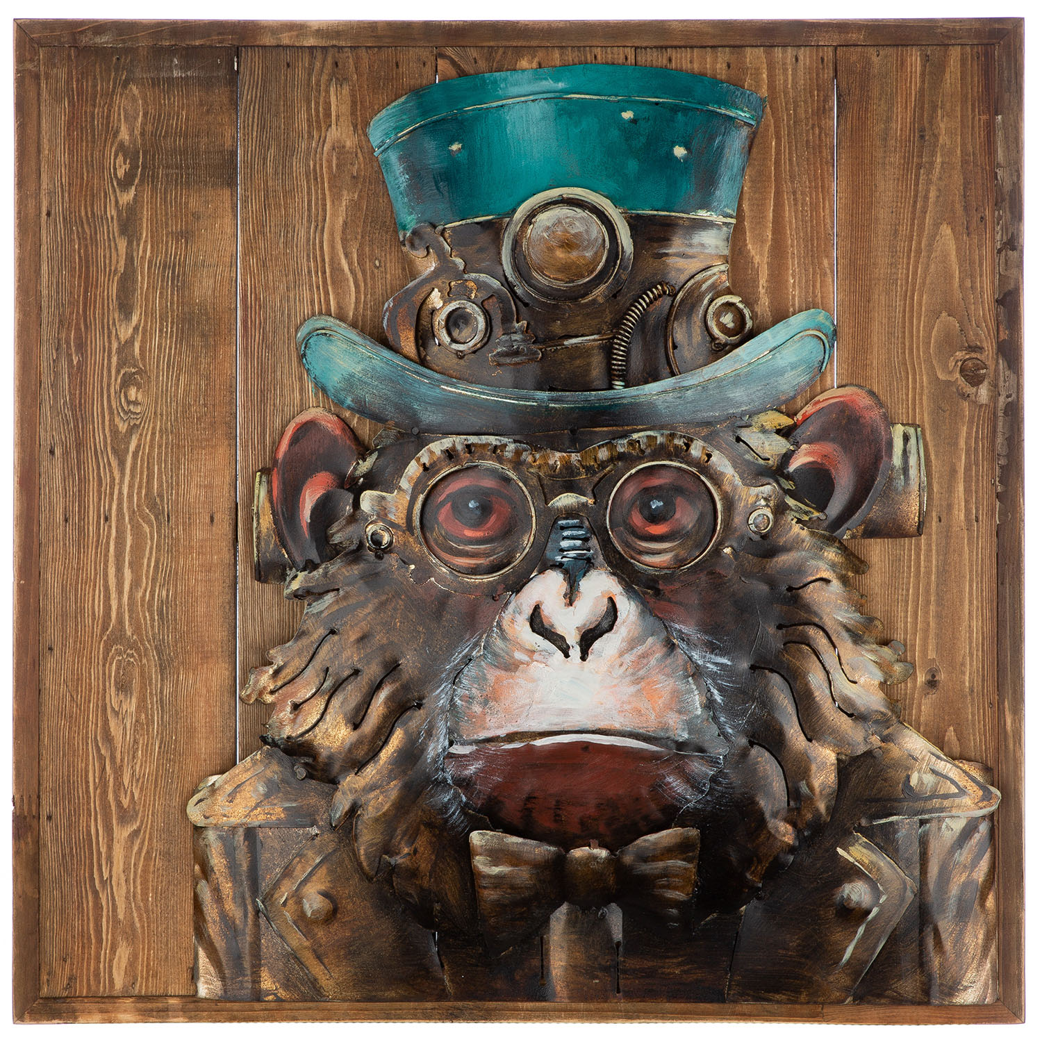 GILDE Leinwandbild "Bild quadratisch Steampunk Ape" Tiere 1 Stk. tlg.