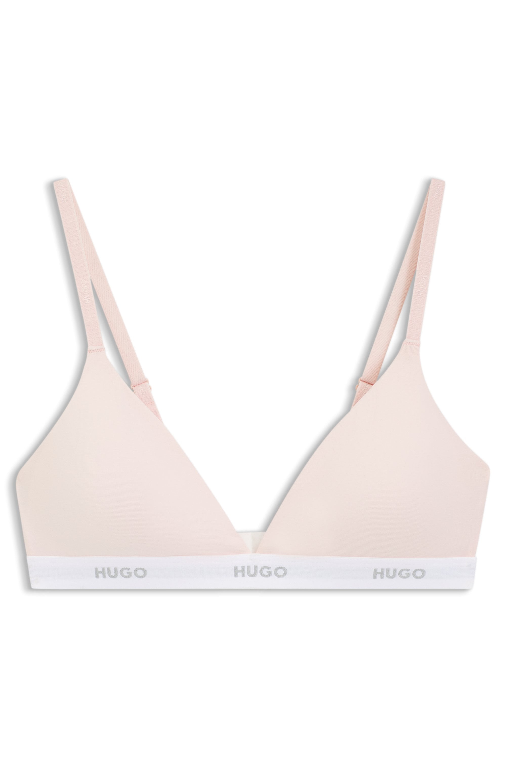 HUGO Underwear Triangel-BH »aus Stretch-Baumwolle mit Logo-Unterbrustband«, mit herausnehmbaren Polstern, geformte Körbchen