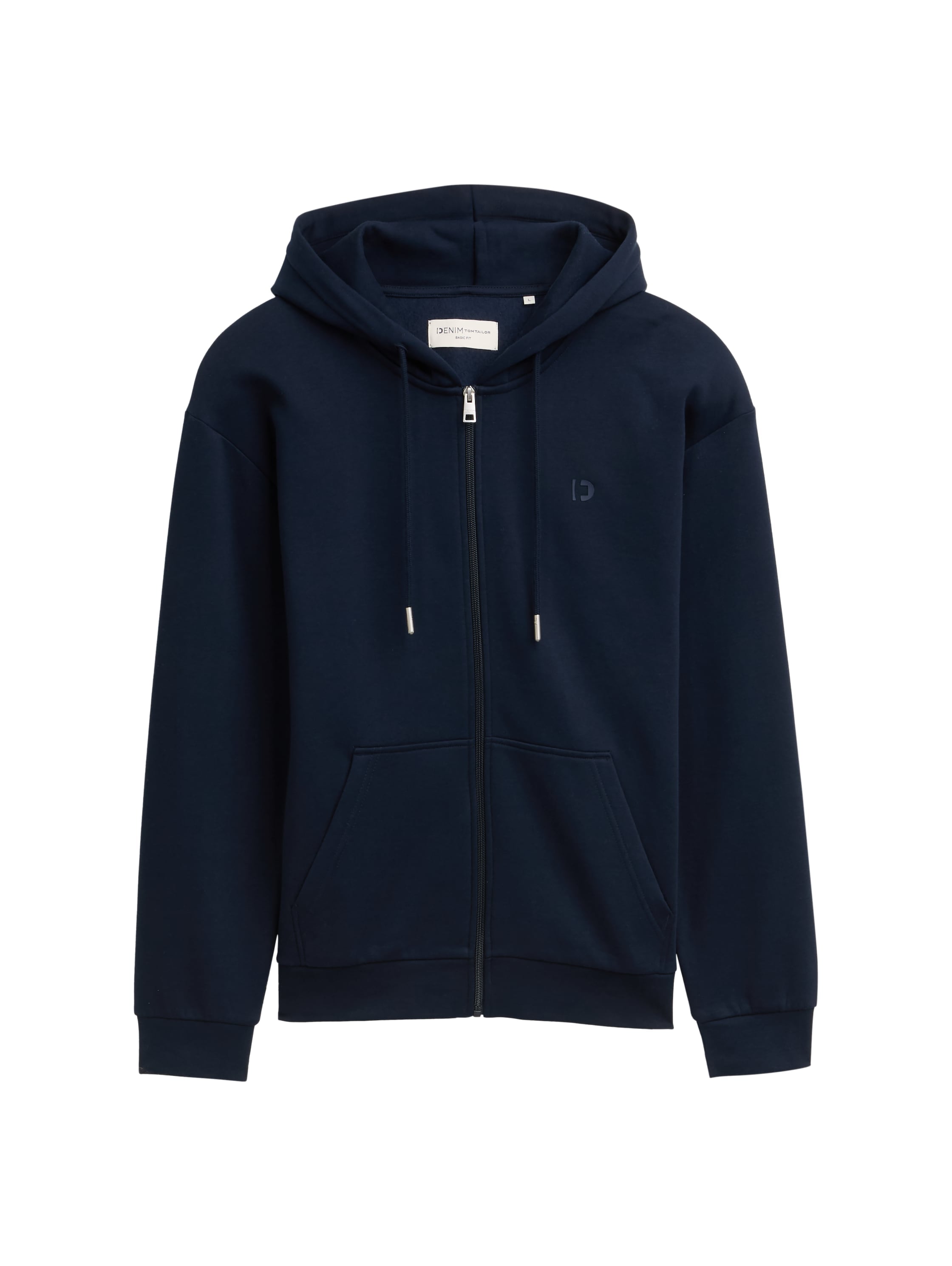 TOM TAILOR Denim Kapuzensweatjacke, mit Logostickerei