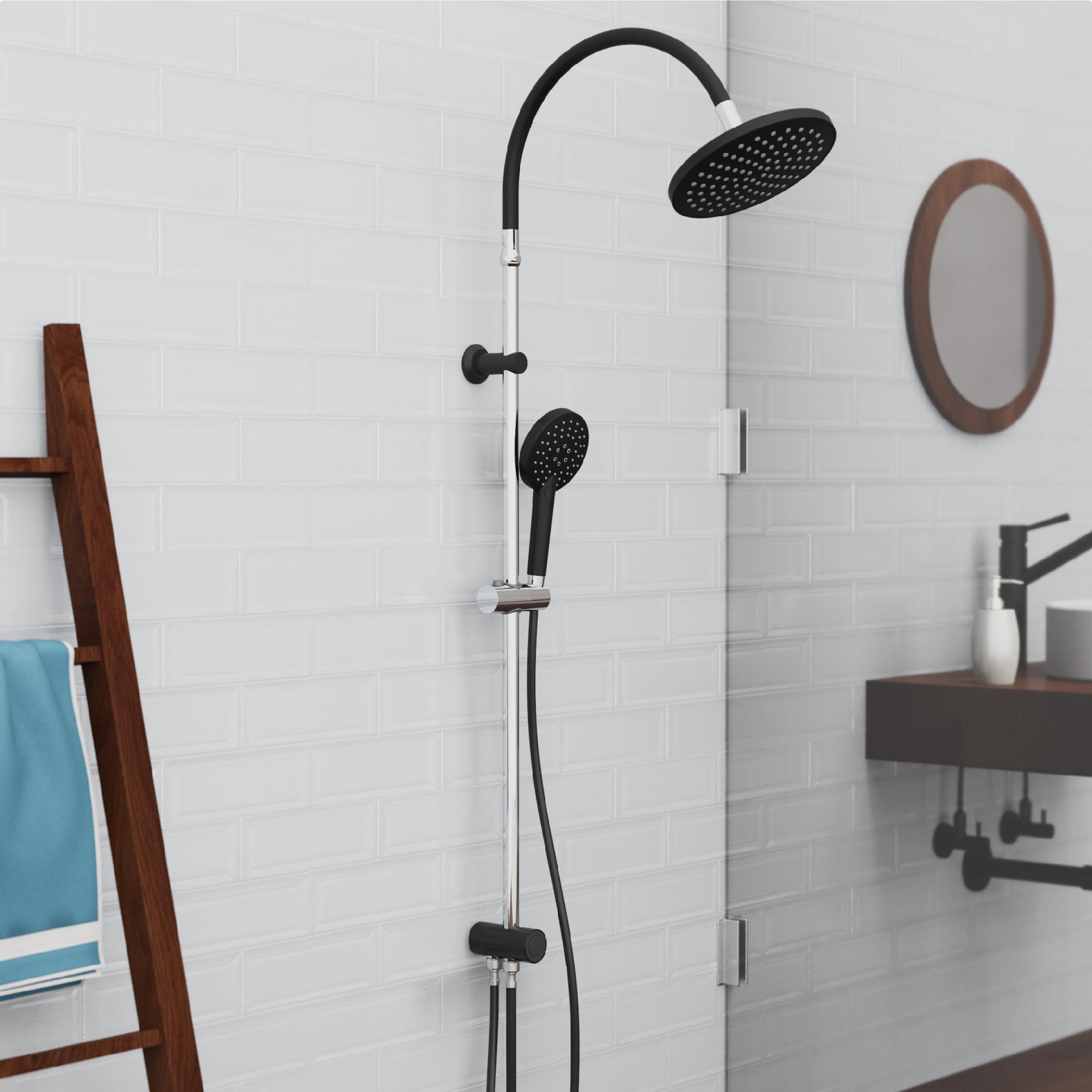 Schütte Duschsystem »MATAO RAIN«, Regendusche ohne Armatur, Handbrause mit 3 Funktionen