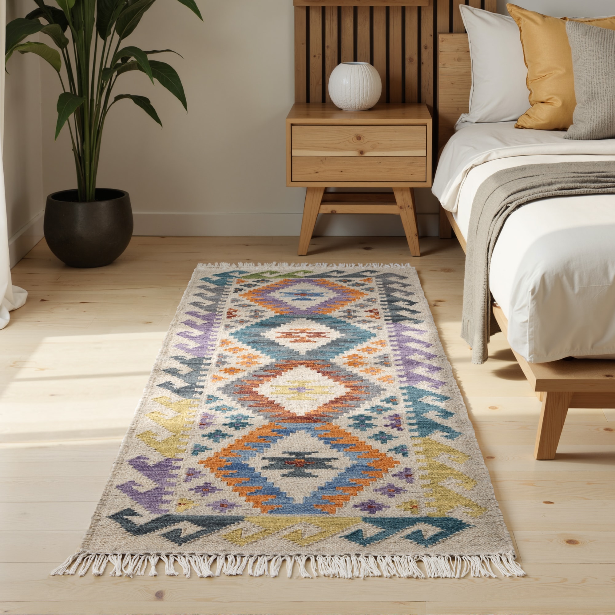 HANSE Home Teppich "Kelim Oasis" rechteckig 3 mm Höhe Wolle, Baumwolle, Nat günstig online kaufen