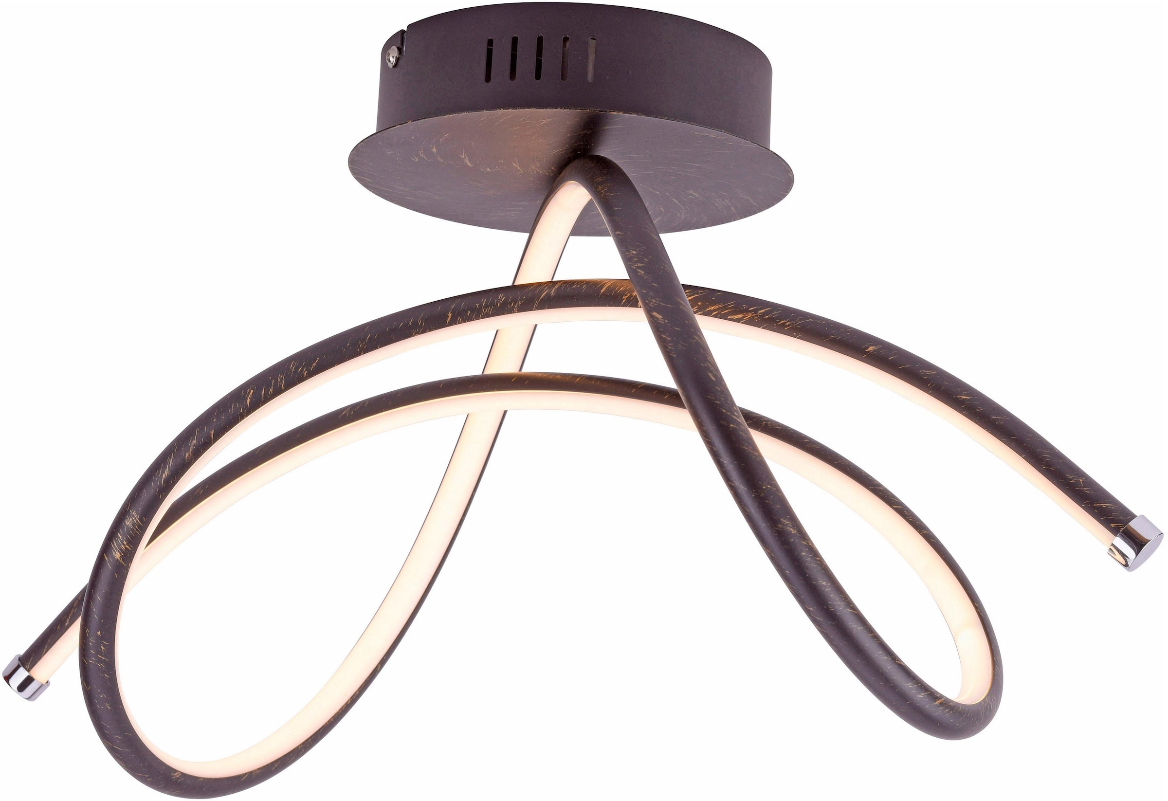 festverbaute BAUR aus flammig-flammig, 1 gefertigte LED Direkt Deckenleuchte »VIOLETTA«, Leuchten Eisen Deckenlampe | inklusive LED,