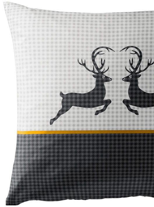 BIERBAUM Bettwäsche »Rentier in Gr. 135x200 oder 155x220 cm, ideal für Weihnachten«, Biber kuschelig warm im Winter, Weihnachtsbettwäsche mit Rentieren