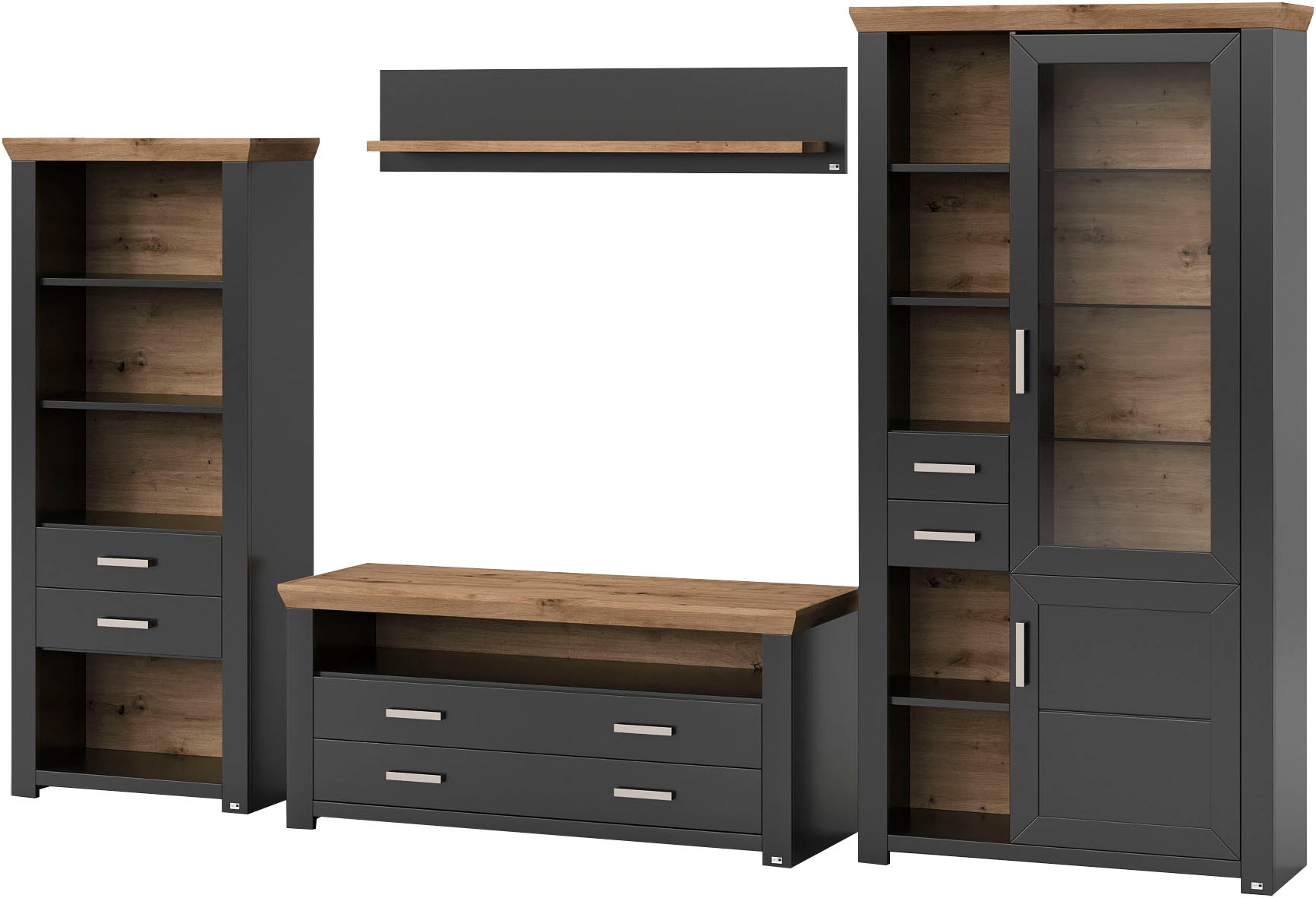 set one by Musterring Wohnwand "York" 4 Stk. tlg. günstig online kaufen