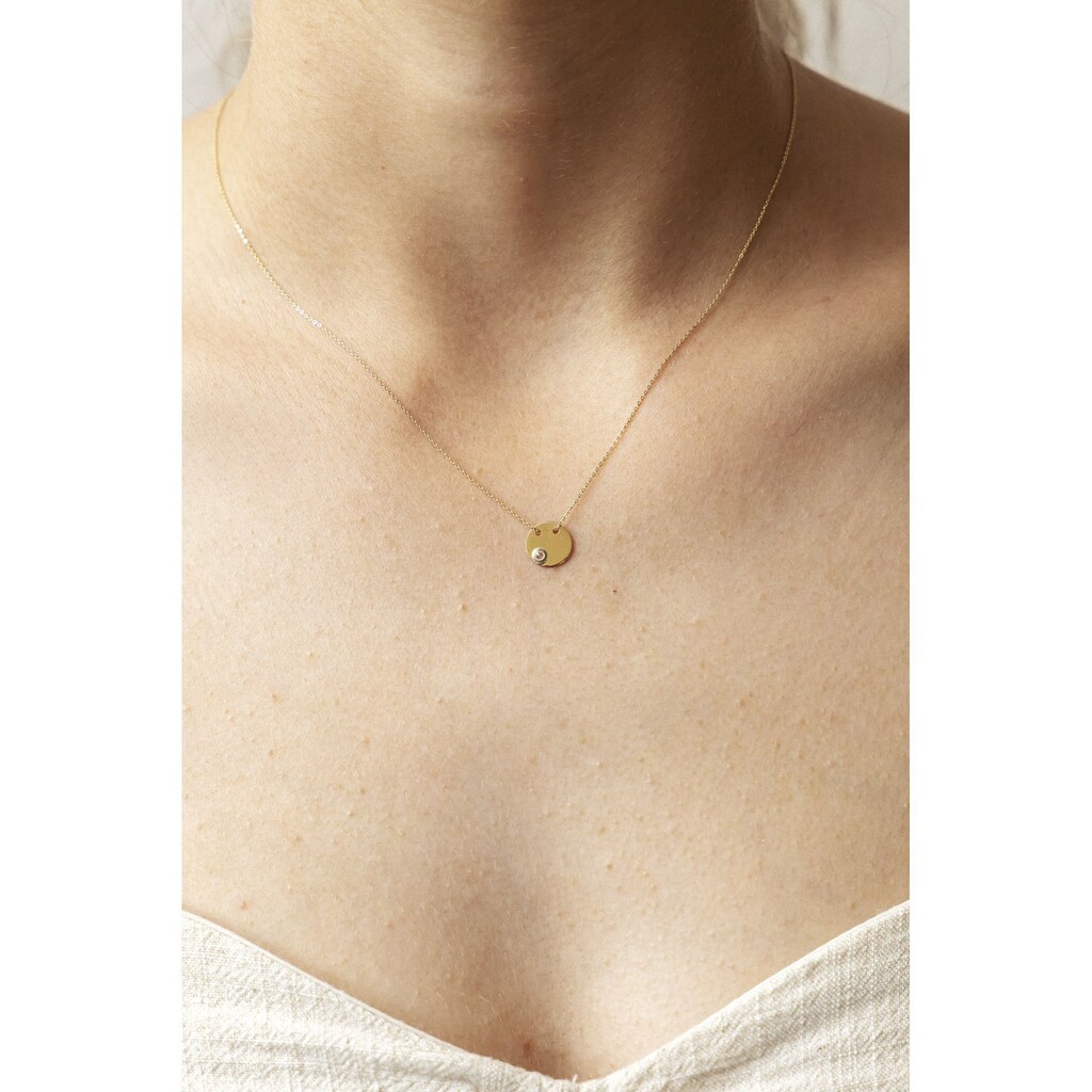 CELESTA Collierkettchen »375/- Gelbgold Zirkonia«