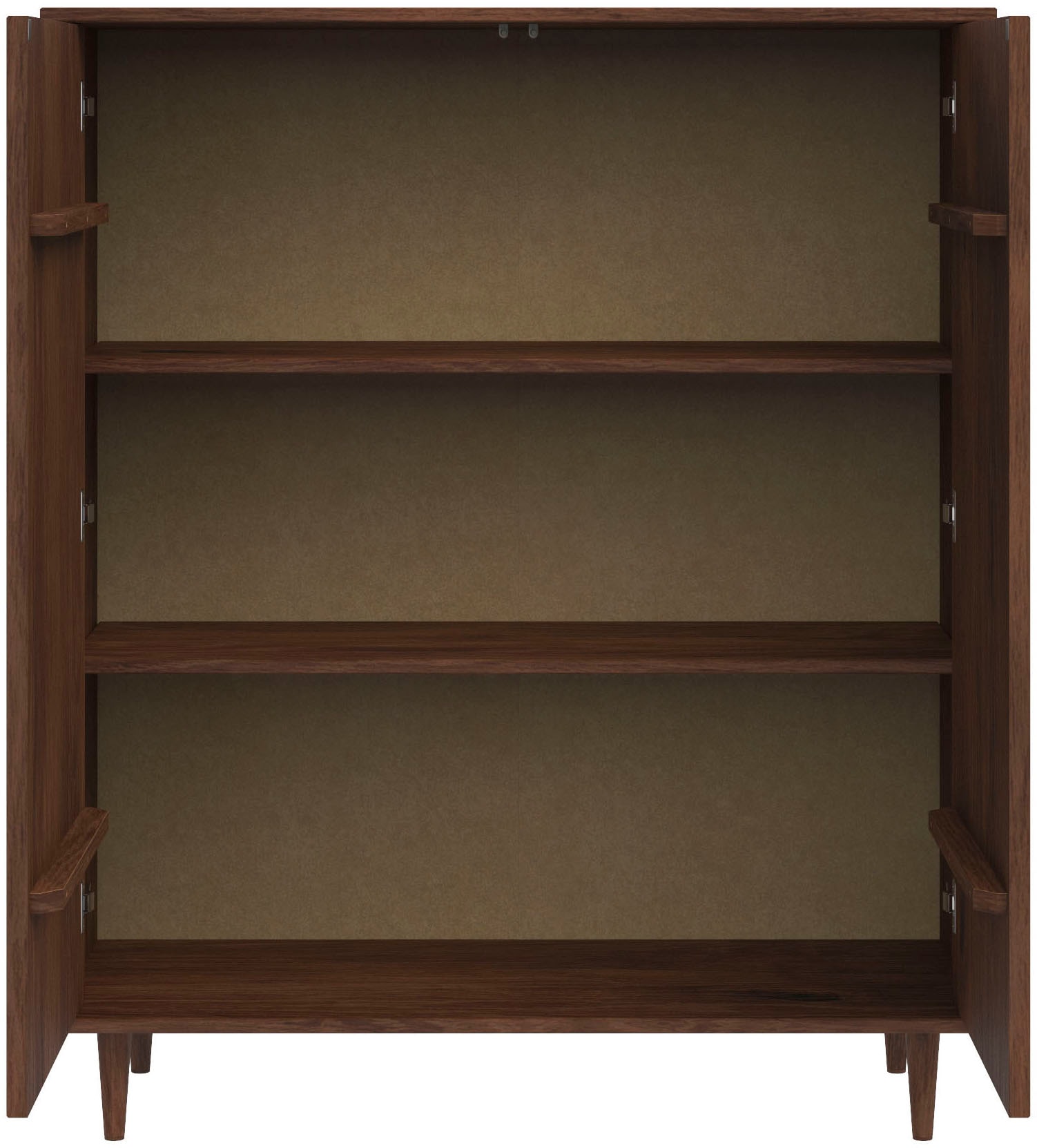 INOSIGN Highboard »Malmedy Front mit gefrästen Rillen«, Kommode Midischrank aus massivem Kiefernholz, Push-to-open, B 100 cm