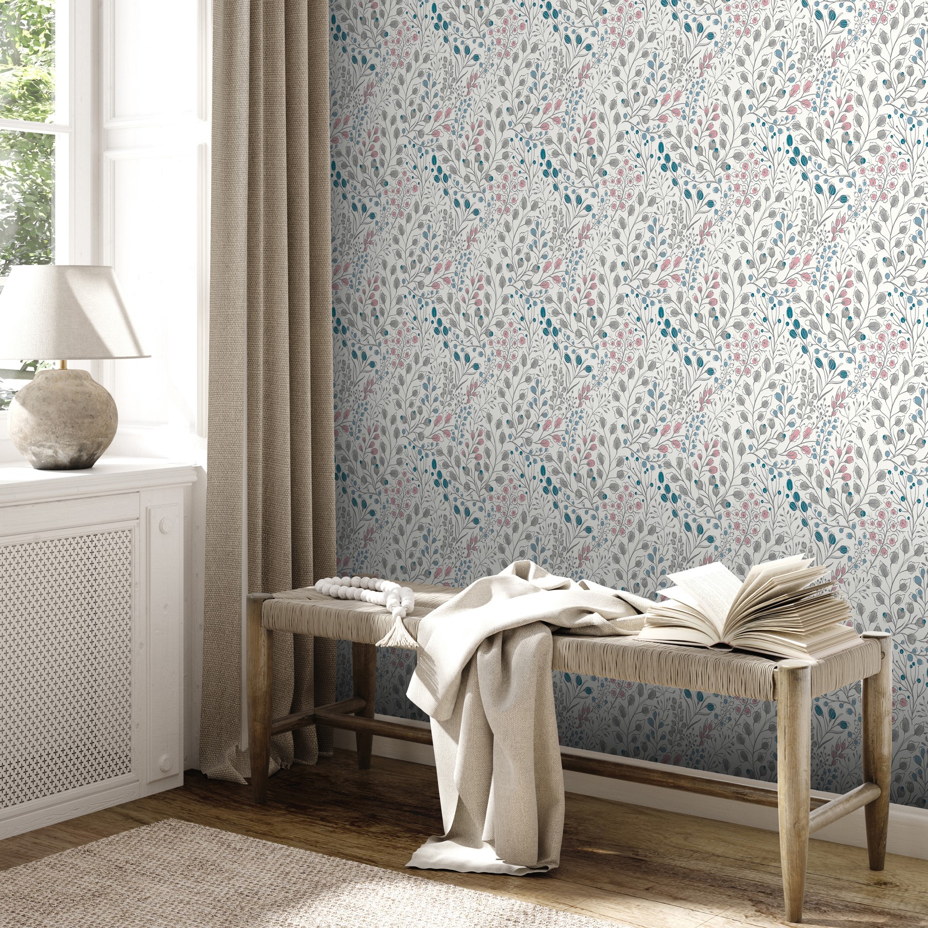 A.S. Création Vliestapete "Attractive 2 Tapete mit Blümchen" gemustert matt neutral leicht strukturiert Floral Blumentapete blümchen leicht strukturiert Design Kinderzimmer