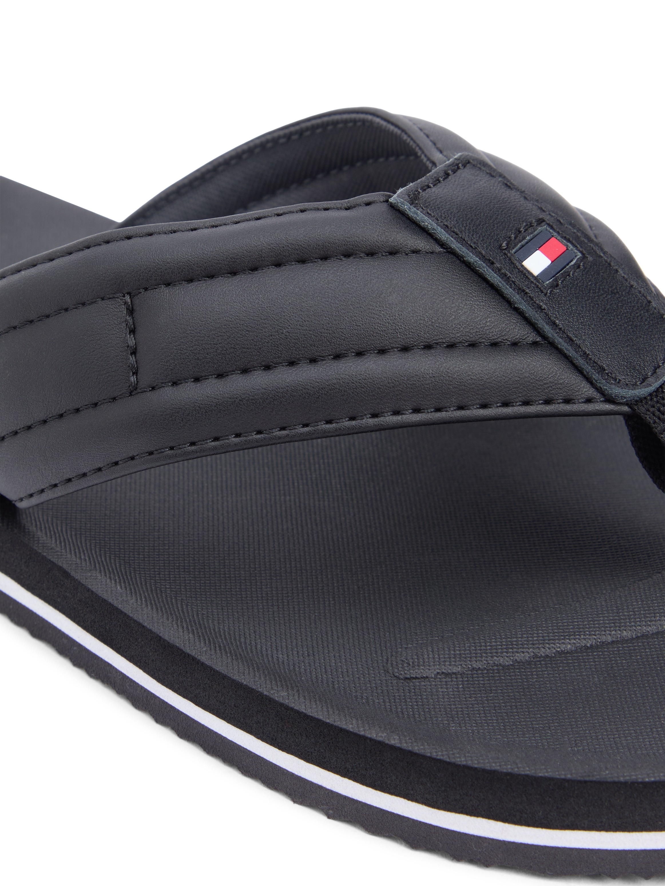 Tommy Hilfiger Zehentrenner "HILFIGER PADDED BEACH SANDAL" Sommerschuh, Fla günstig online kaufen
