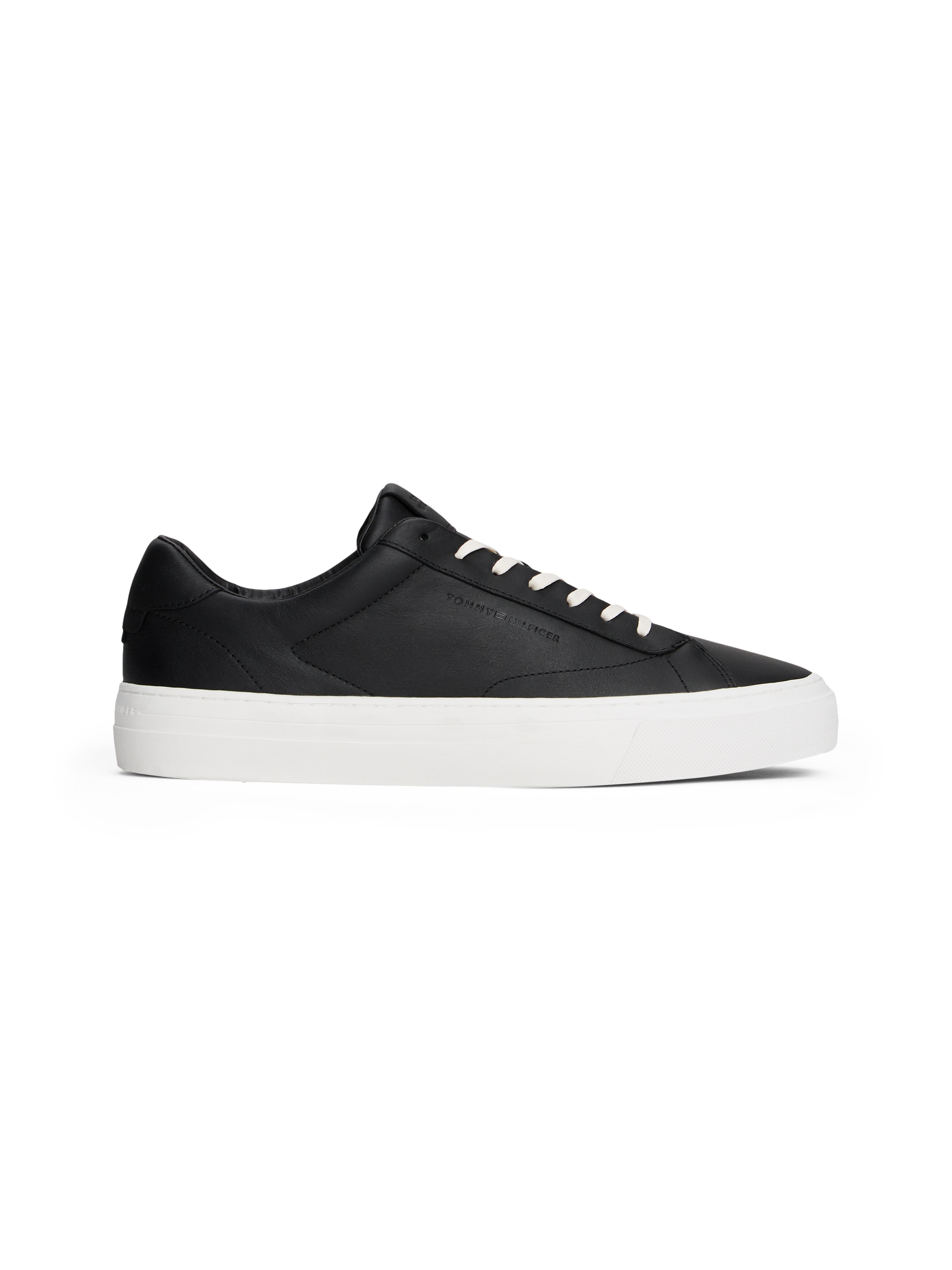 Tommy Hilfiger Sneaker »PREMIUM DRESS CUPSOLE LTH«, Freizeitschuh, Halbschuh, Schnürer mit Flaggen-Emblem an der Ferse