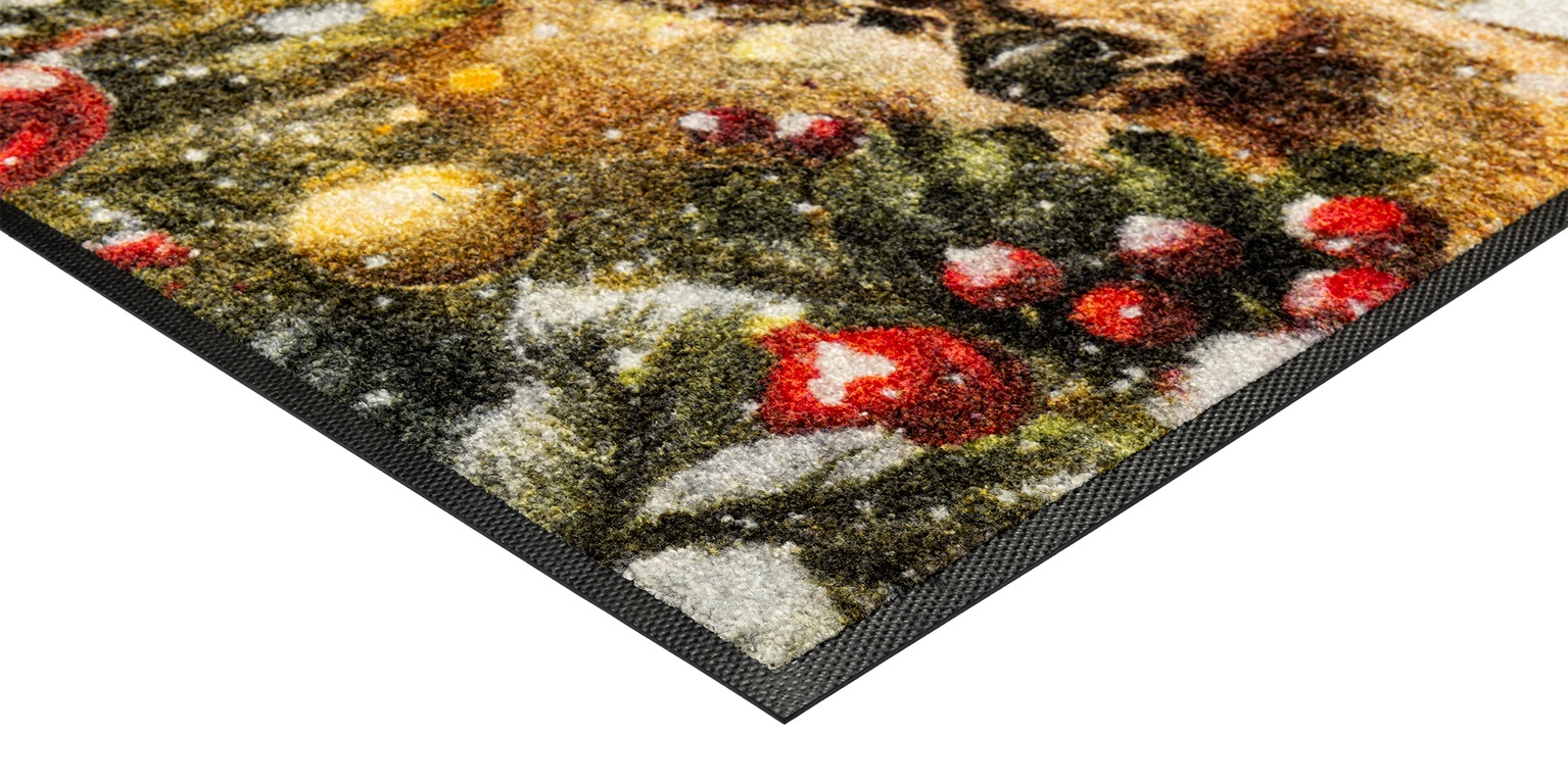 wash+dry by Kleen-Tex Fußmatte »Festive Spirit« rechteckig 7 mm Höhe waschbar und trocknergeeignet