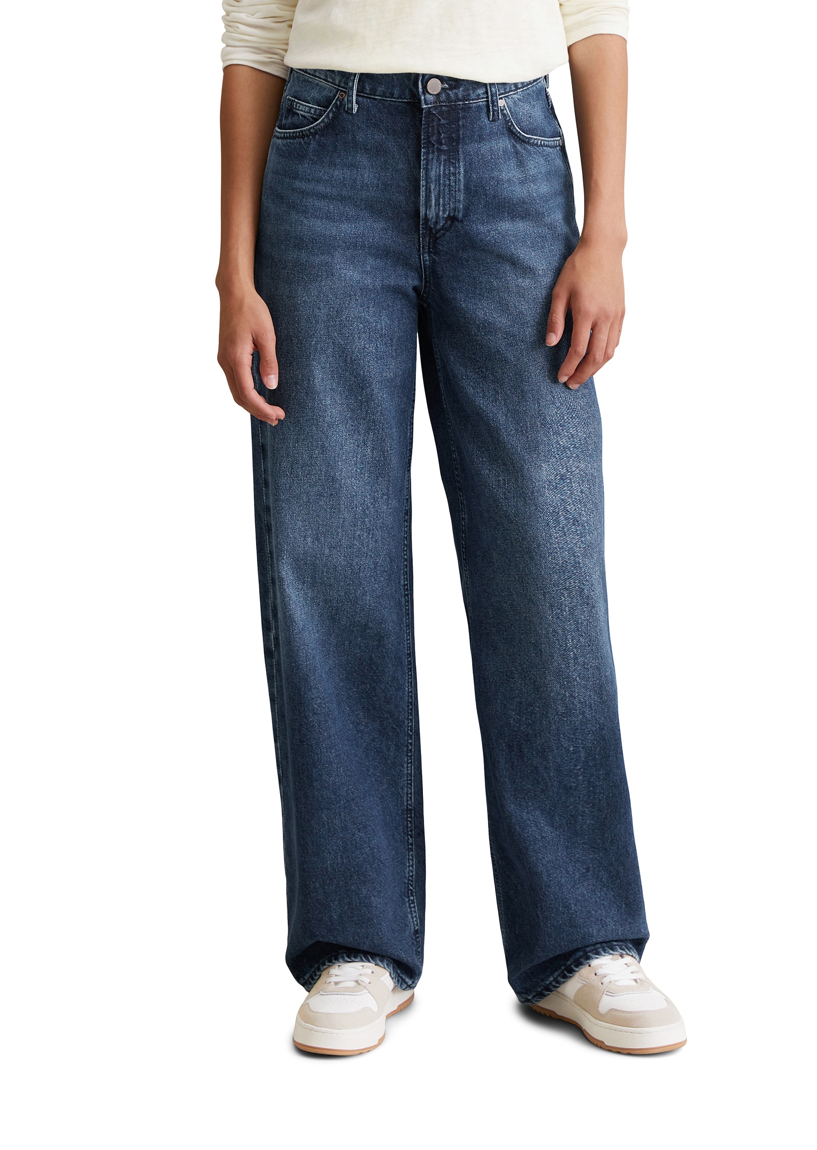 Marc OPolo DENIM Weite Jeans "aus Baumwolle ohne Stretch" günstig online kaufen