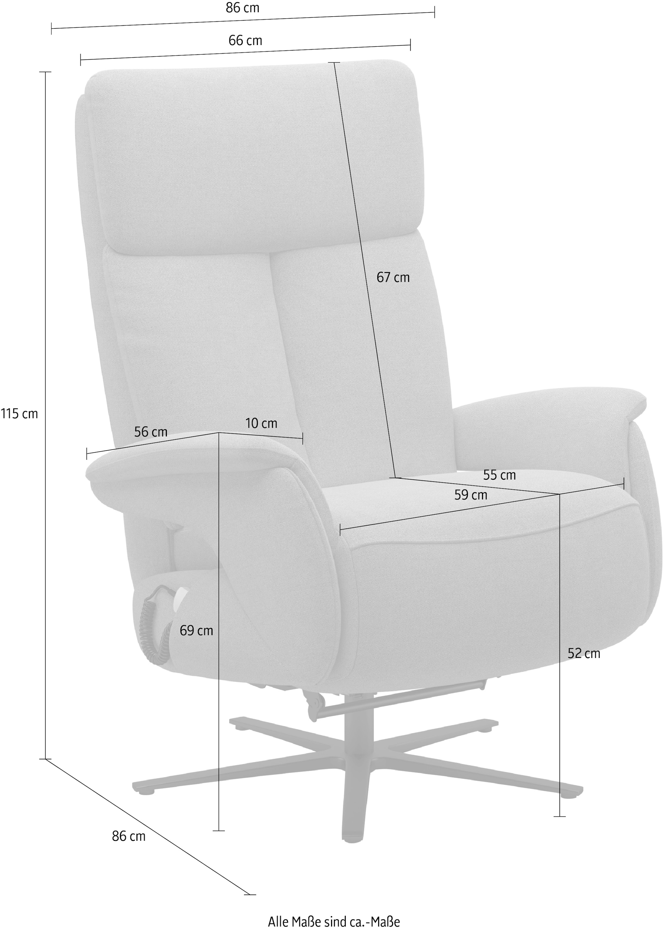 sit&more TV-Sessel »TV Sessel Triple Seven Xtra large«, mit Herz-Waage und 3 Motoren