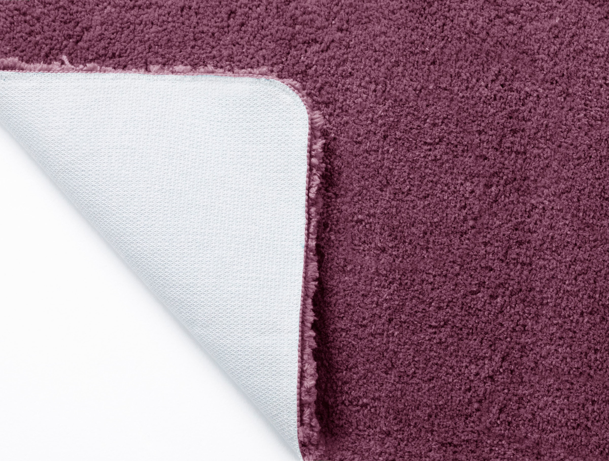 my home Badematte »Sanremo, Badvorleger, Badezimmer Teppich, sehr weich«, rutschhemmend beschichtet, fußbodenheizungsgeeignet-schnell trocknend, Badteppich, unifarben, rechteckig, rund & als 3-tlg. Set erhältlich