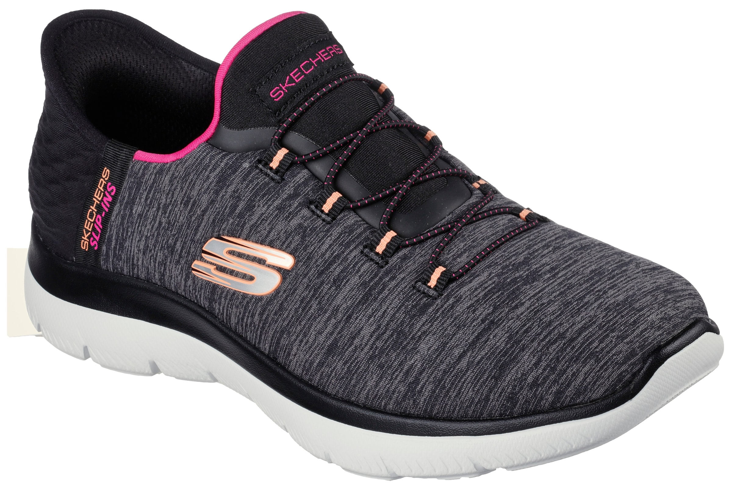 Skechers Slipper "SUMMITS DAZZLING HAZE", Slip Ins Sneaker, Freizeitschuh mit dezenten Kontrastdetails