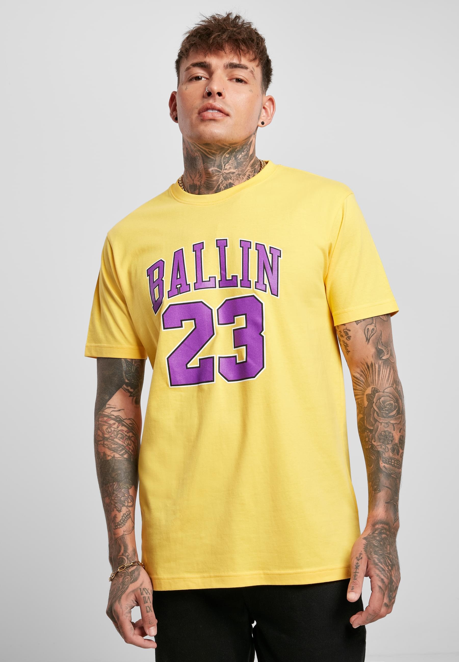MisterTee Kurzarmshirt »MisterTee Herren Ballin 23 Tee«, (1 tlg.)