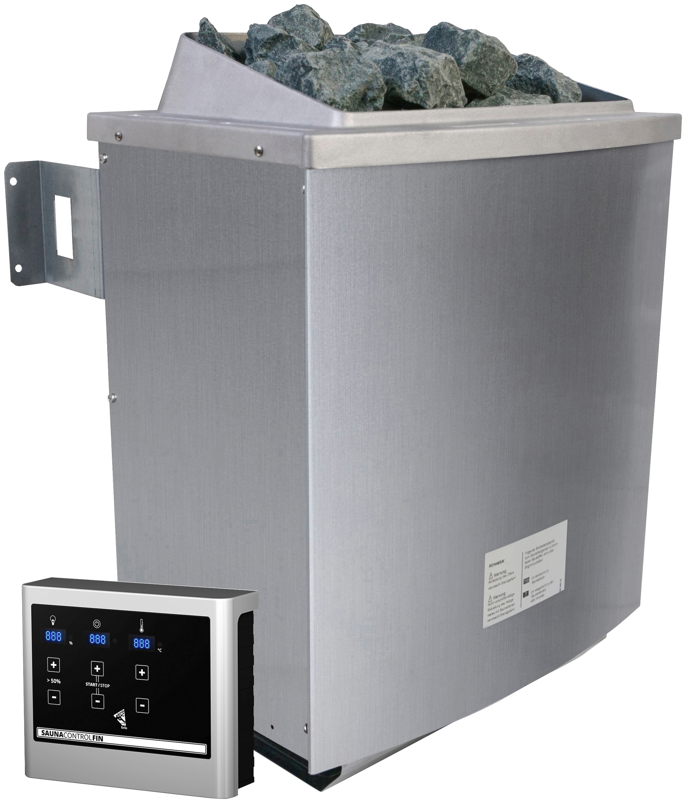Karibu Sauna »Jarin«, 9-kW-Ofen mit externer Steuerung
