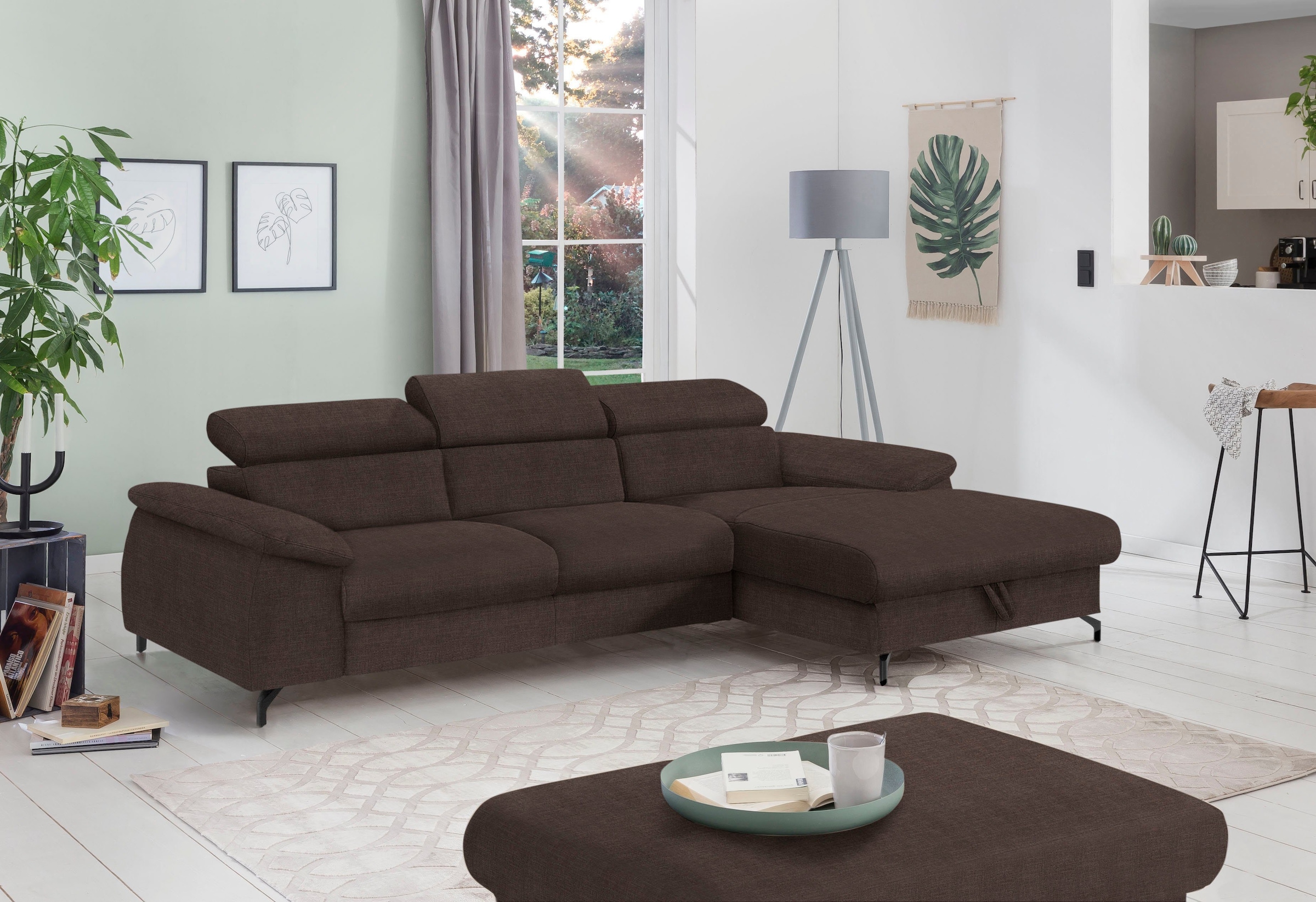 COTTA Polstergarnitur "Komaris L-Form", (Set), Set bestehend aus: Ecksofa m günstig online kaufen