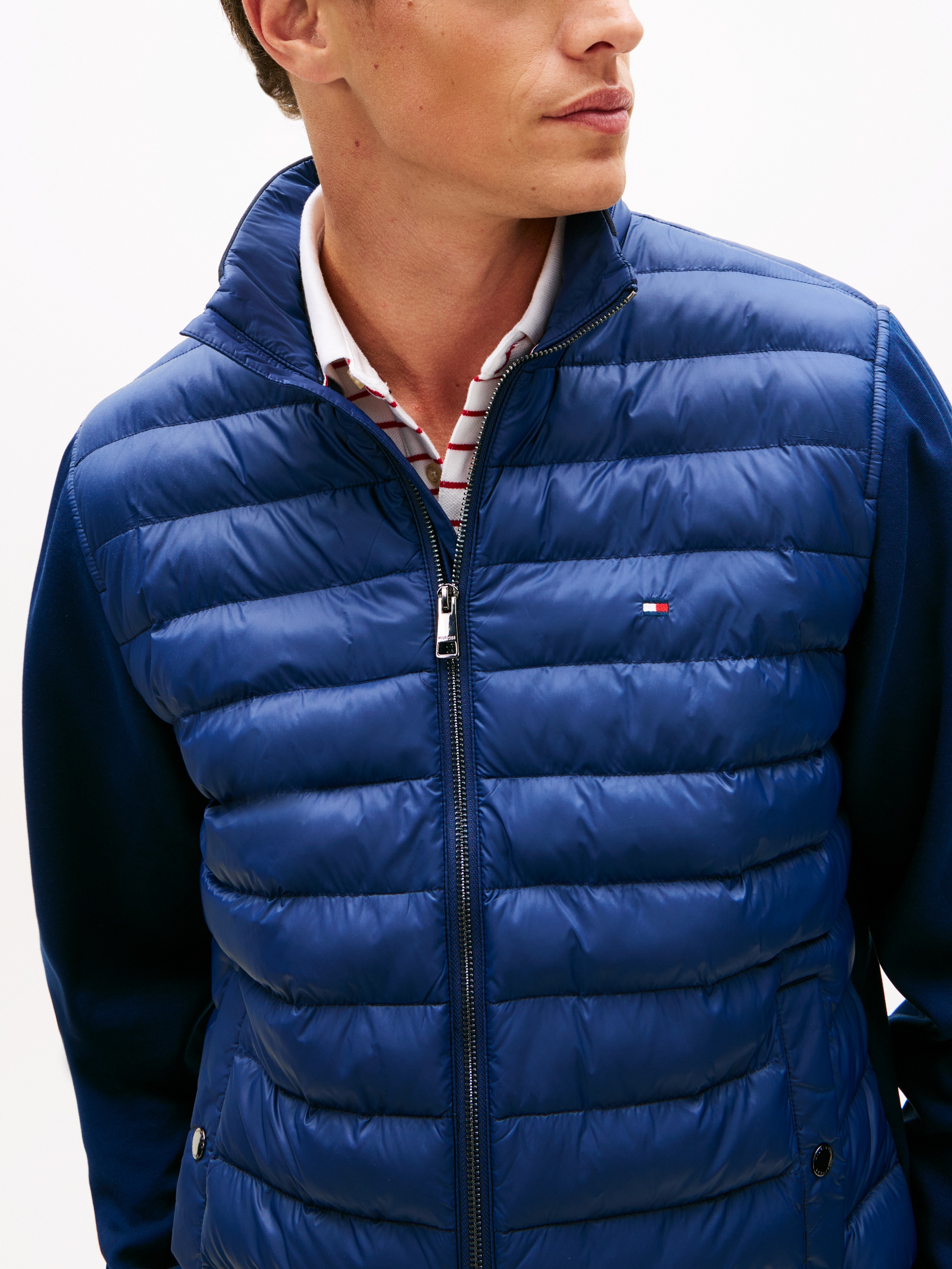 Tommy Hilfiger Steppjacke »MIX MEDIA mit Stehkragen« unifarben, casual, regular fit, Baumwollmix,