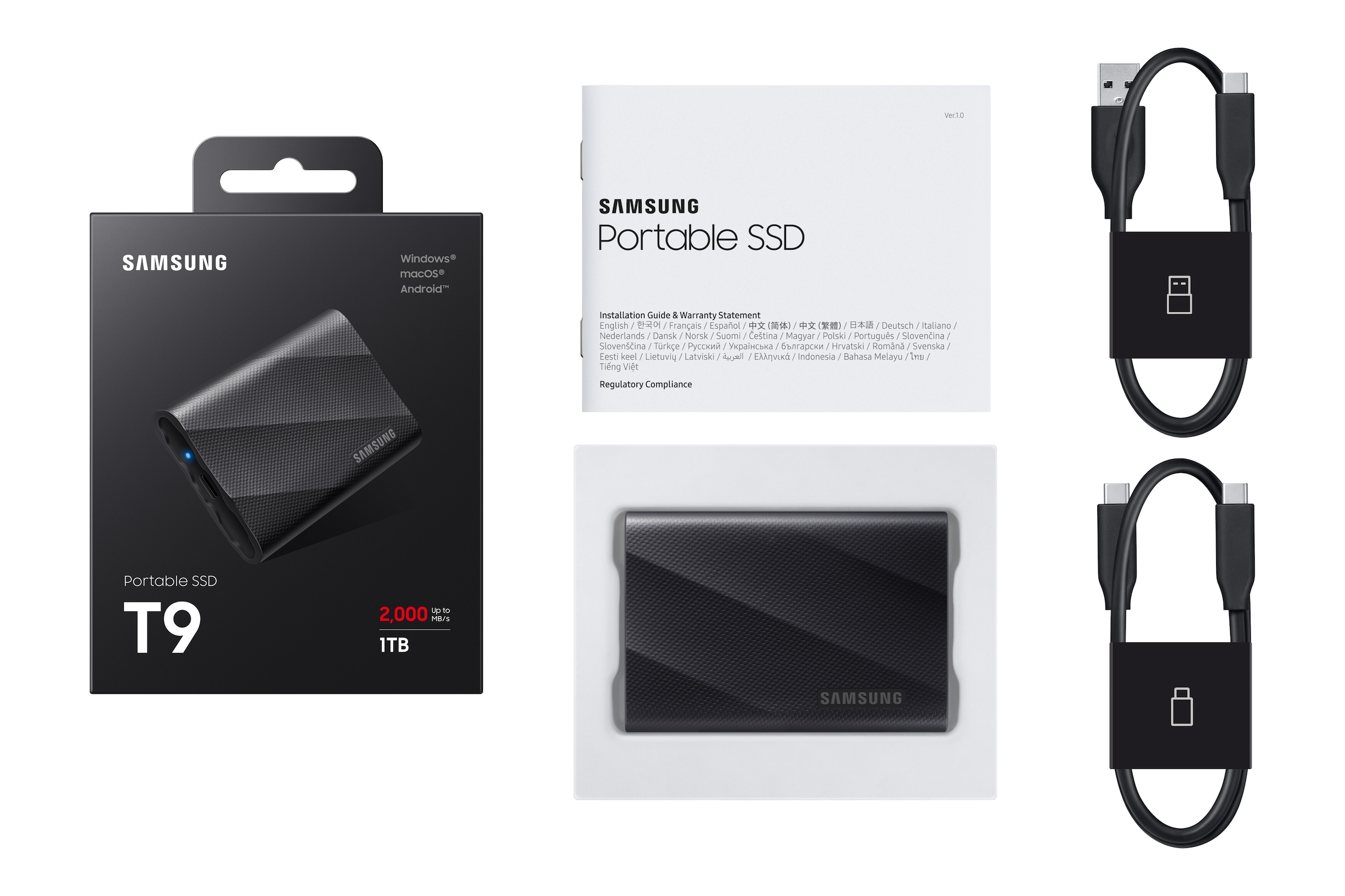 Samsung externe SSD »Portable SSD T9«, Anschluss USB 3.2