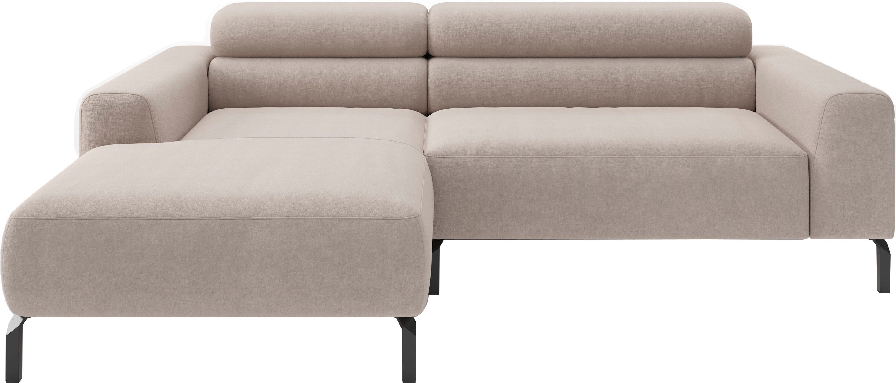 Home affaire Ecksofa "Ecksofa, L-Form, incl. Kopfteilverstellung, Breite 223 cm" wahlweise elektrische Sitztiefenverstellung