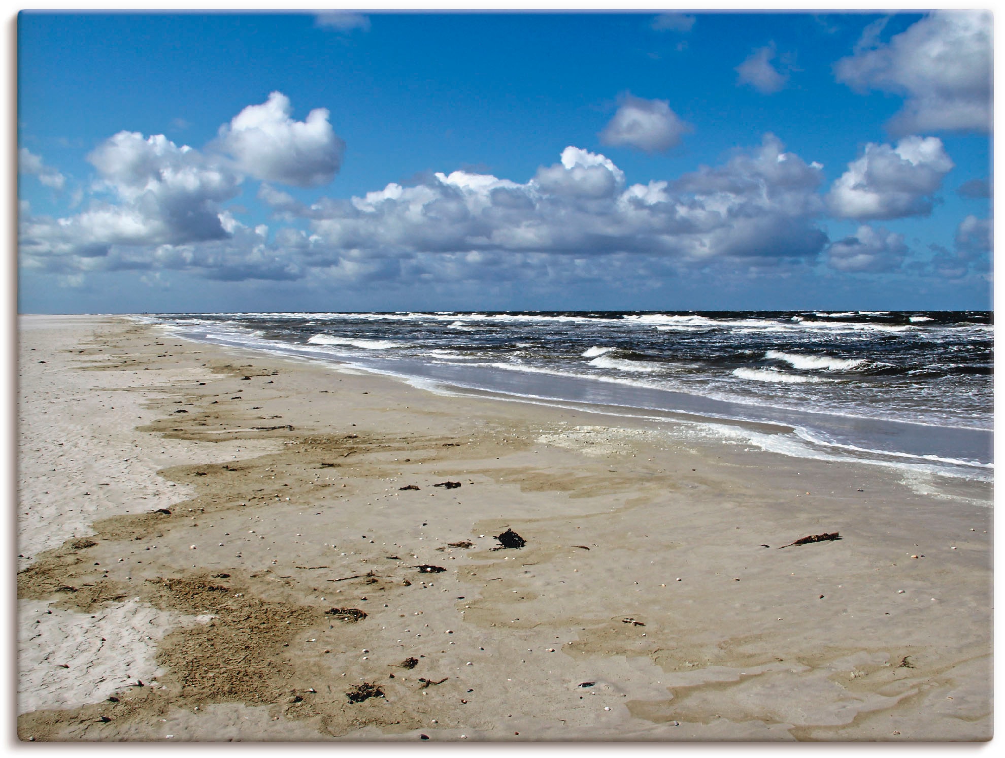 Artland Leinwandbild "Nordsee - Urlaubsfeeling pur", Strand, (1 St.), auf Keilrahmen gespannt