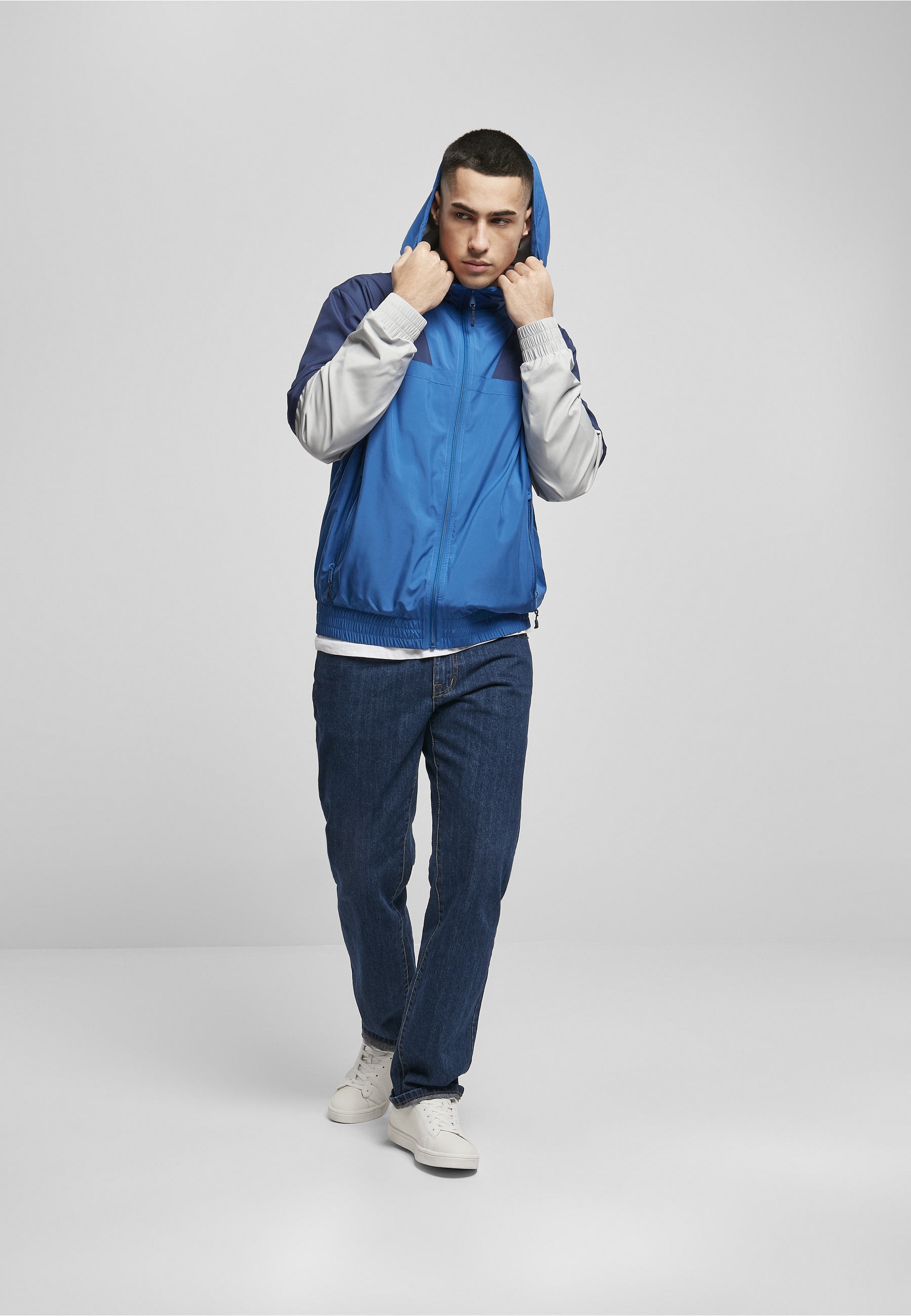 URBAN CLASSICS Allwetterjacke »Urban Classics Herren Zip Away Track Jacket« 1 Stk. tlg. mit Kapuze