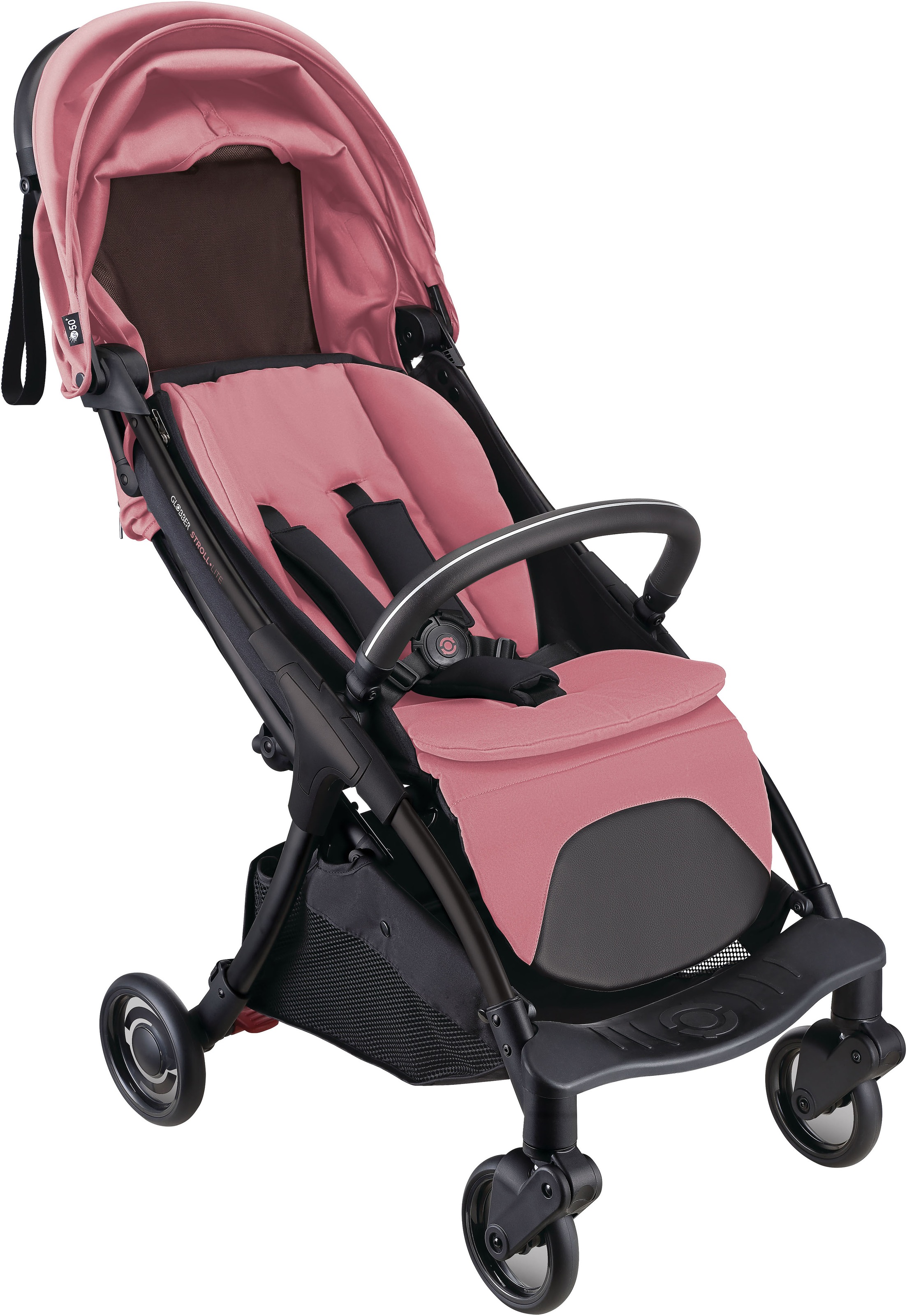 GLOBBER Kinder Kinder-Buggy "STROLL LITE"rosa, Kinderwagen, mit 1-Hand-Falt-Automatik, Reisebuggy