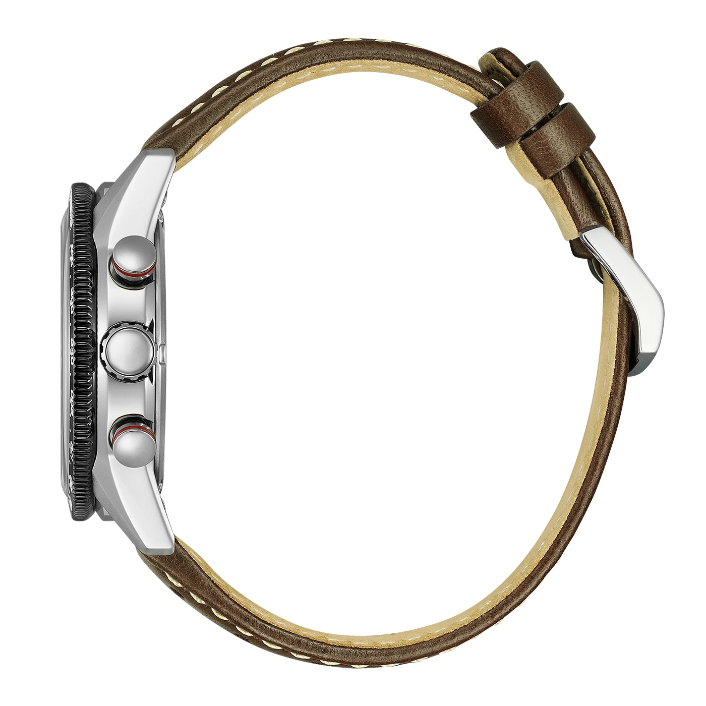 Citizen Chronograph »Racing Chrono« Armbanduhr, Solar, Herrenuhr, Lederarmband, analog, Big Date