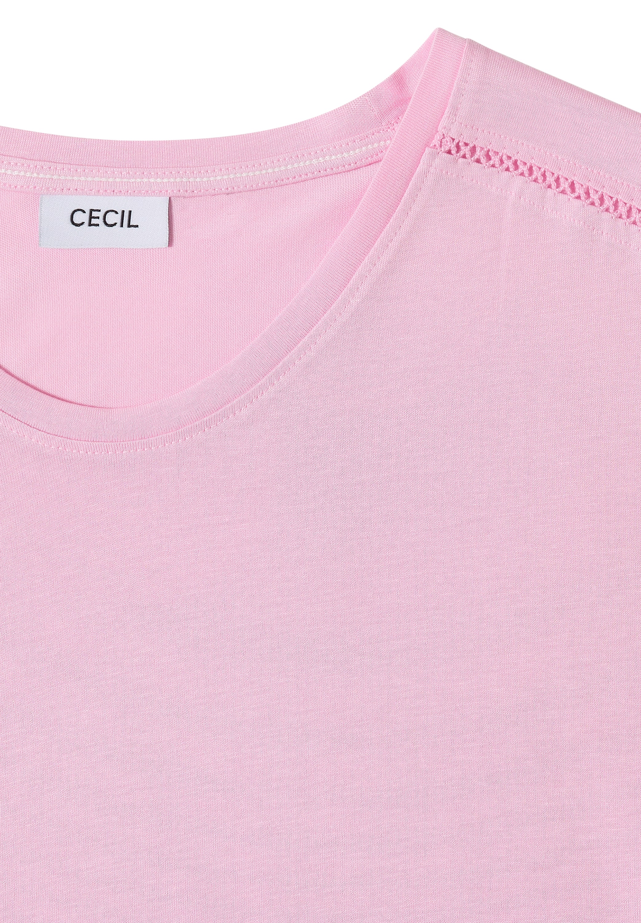 Cecil V-Shirt mit Spitzendetails