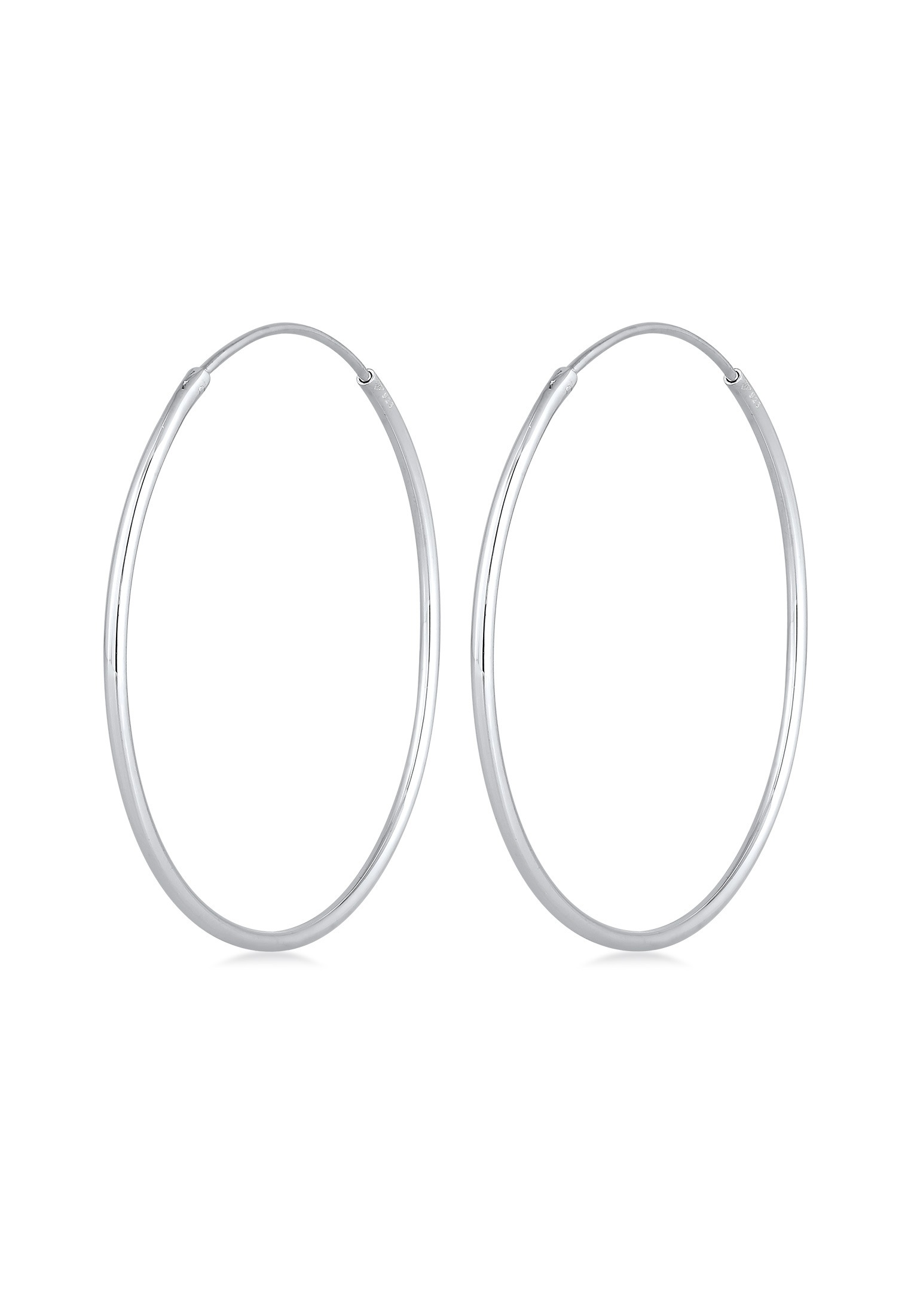 Elli Paar Creolen »Ohrringe Creolen Rund Basic Klassisch 925 Silber«