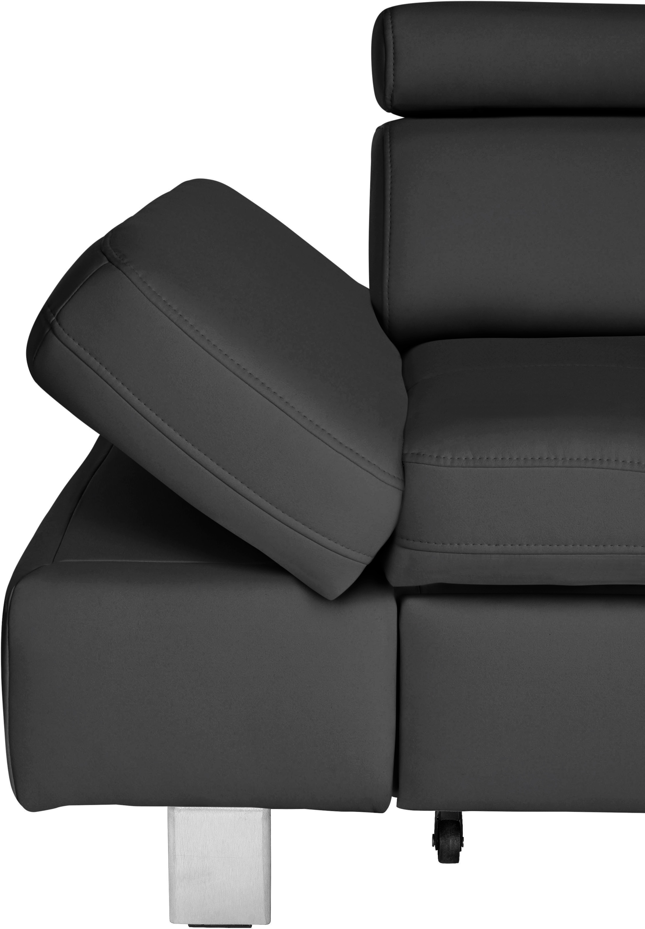 exxpo - sofa fashion Ecksofa »Fiji, L-Form«, mit Kopf- bzw. Rückenverstellung, wahlweise mit Bettfunktion