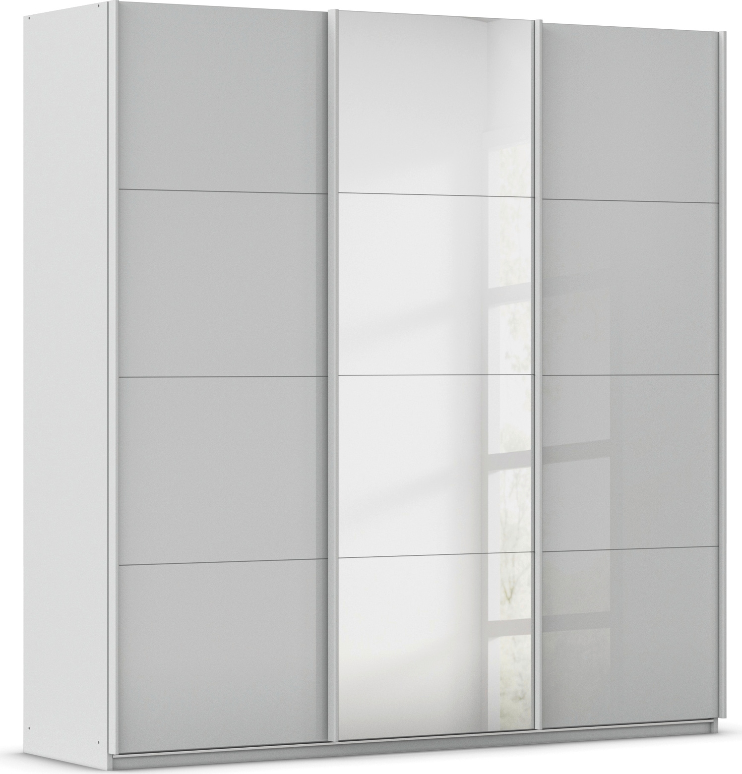 OTTO home Schwebetürenschrank "Kleiderschrank Kleiderschränke Schrank Garderobe AGORDO mit Glasfront" Breiten 203/271/315/360 cm, Höhen 210/229 cm, durchdachte Innenausstattung, in 4 Breiten und 2 Höhen MADE IN GERMANY