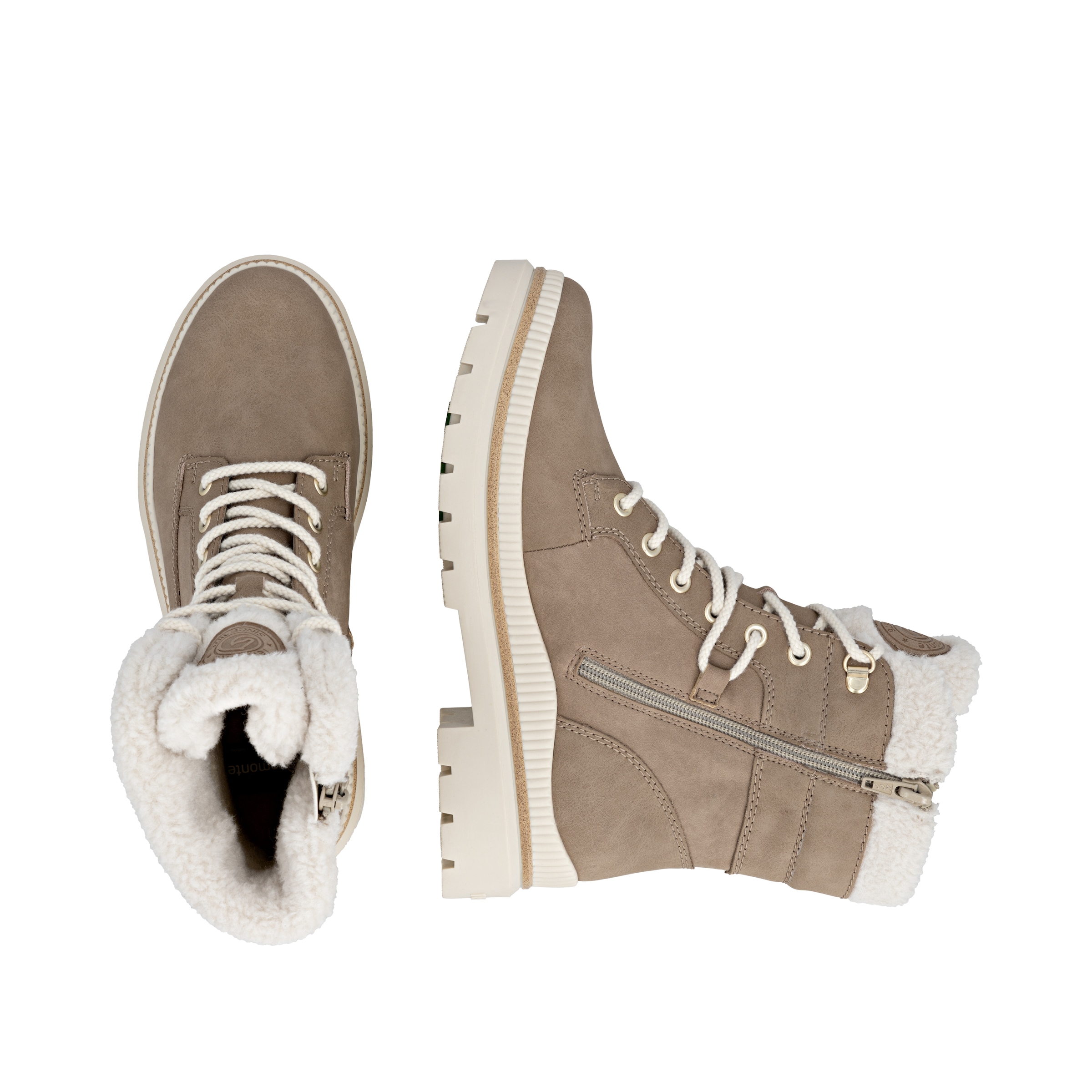 Remonte Winterboots »FIBER-GRIP«, Schnürstiefelette, Profilsohle, mit Schurwollfutter und TEX