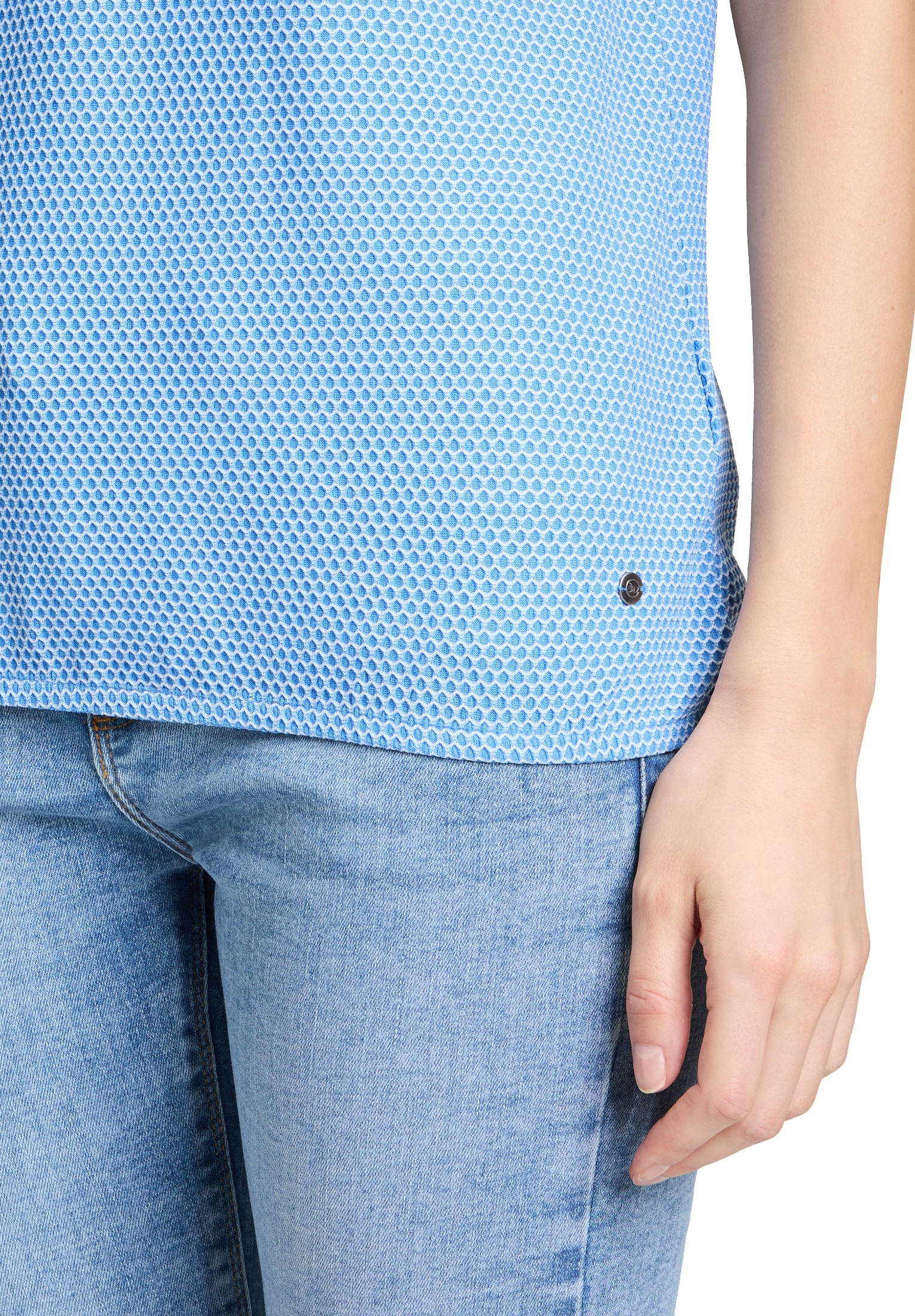 Betty&Co Kurzarmshirt »Betty & Co Casual-Shirt mit Struktur«, (1 tlg.), Material