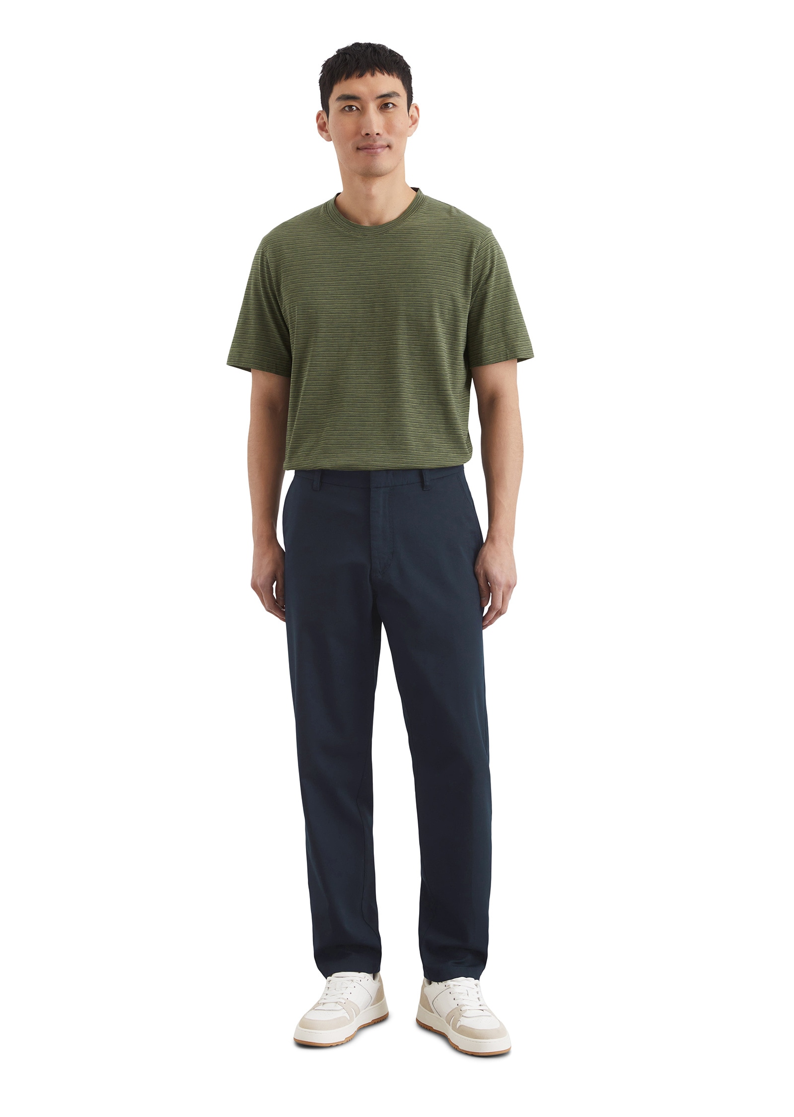 Marc O'Polo T-Shirt »aus gestreiftem Single-Slub-Jersey«