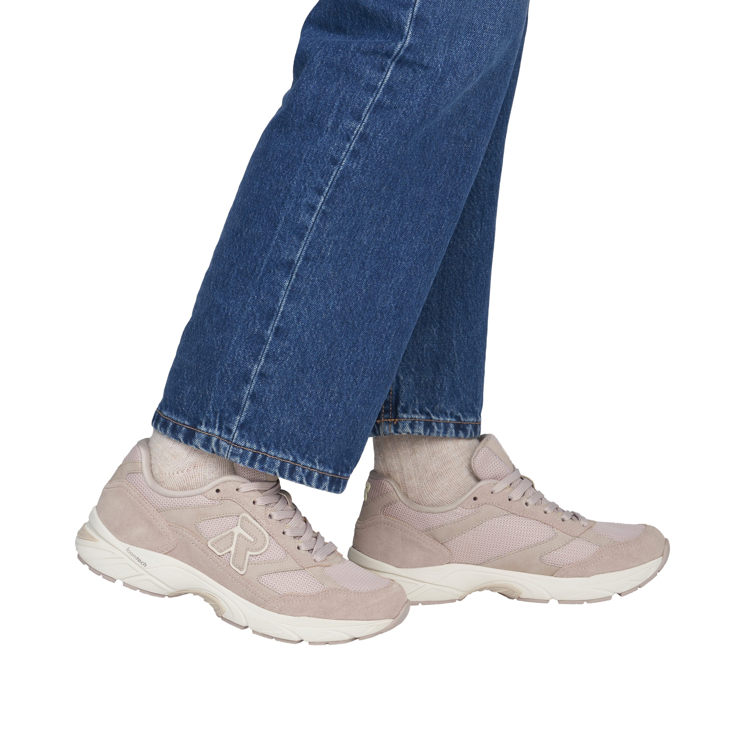 RIEKER Sport Sneaker  Halbschuh, Schnürschuh mit Logoemblem und Wechselfußbett