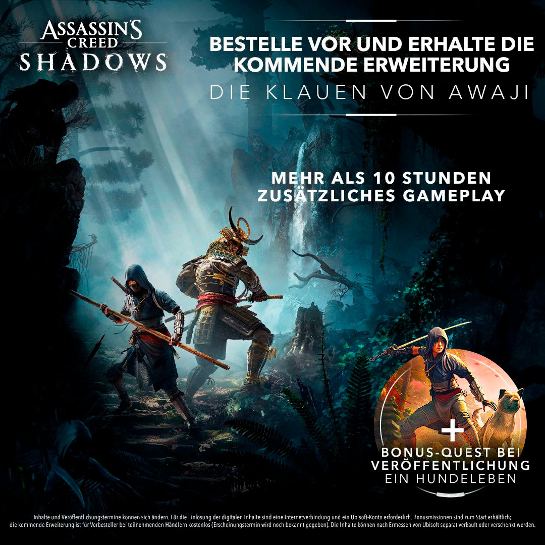 UBISOFT Spielesoftware »Assassin's Creed Shadows inkl. SAMSUNG 990 PRO Heatsink interne SSD«, PlayStation 5