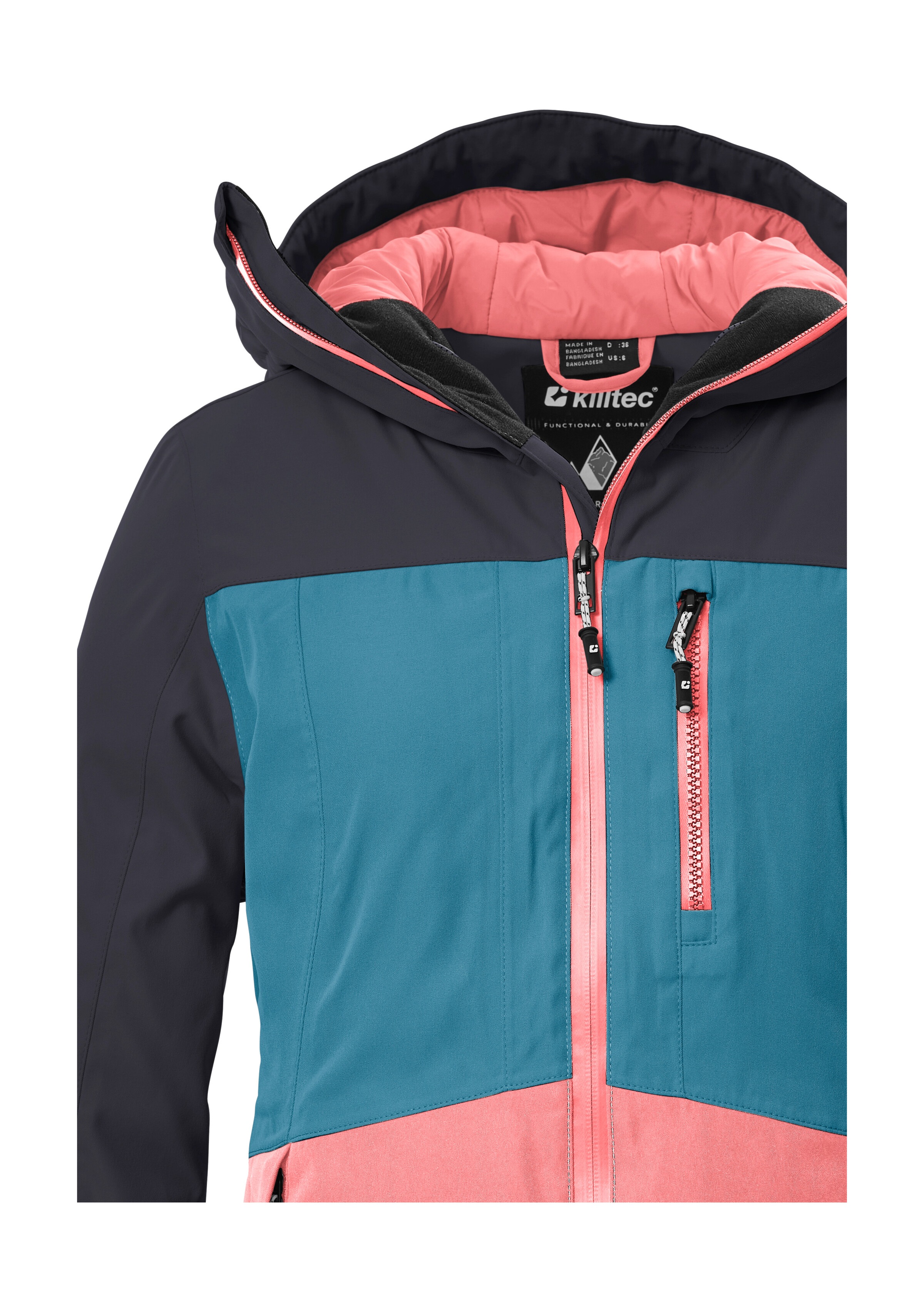 Thumbnail - Killtec Skijacke "KSW 277 WMN SKI JCKT" Wasserdichte Damenjacke mit Schneefang, verstellbar und atmungsaktiv