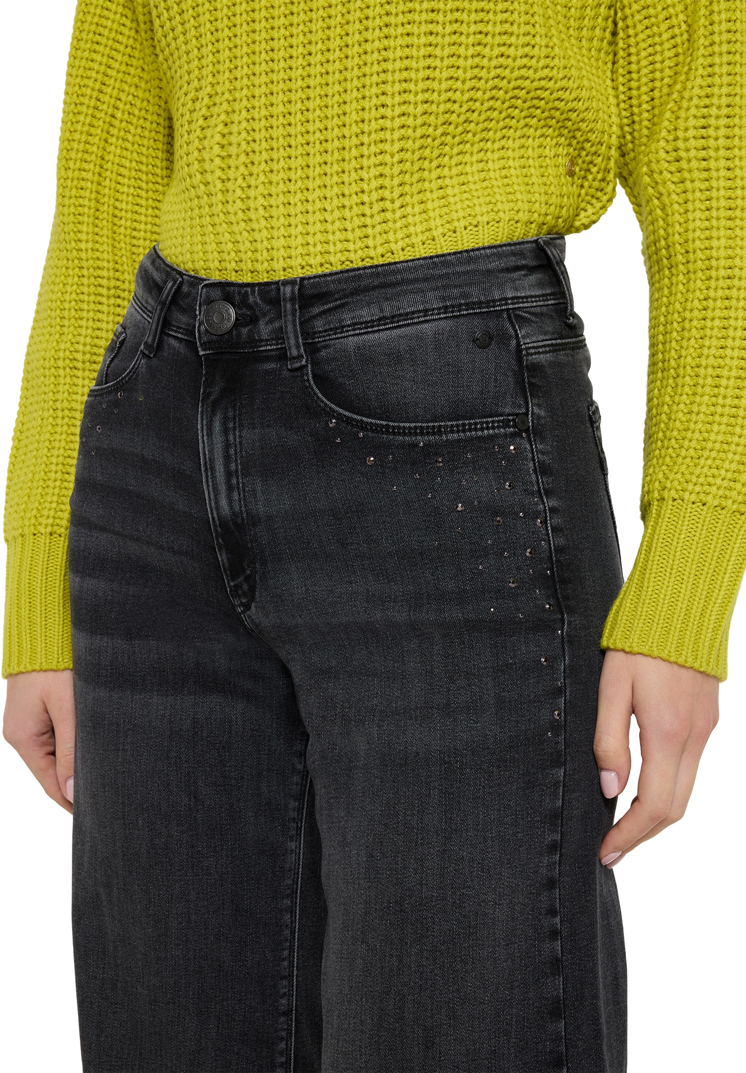 Betty&Co High-waist-Jeans »Damen High Waisted-Jeans mit Strass«