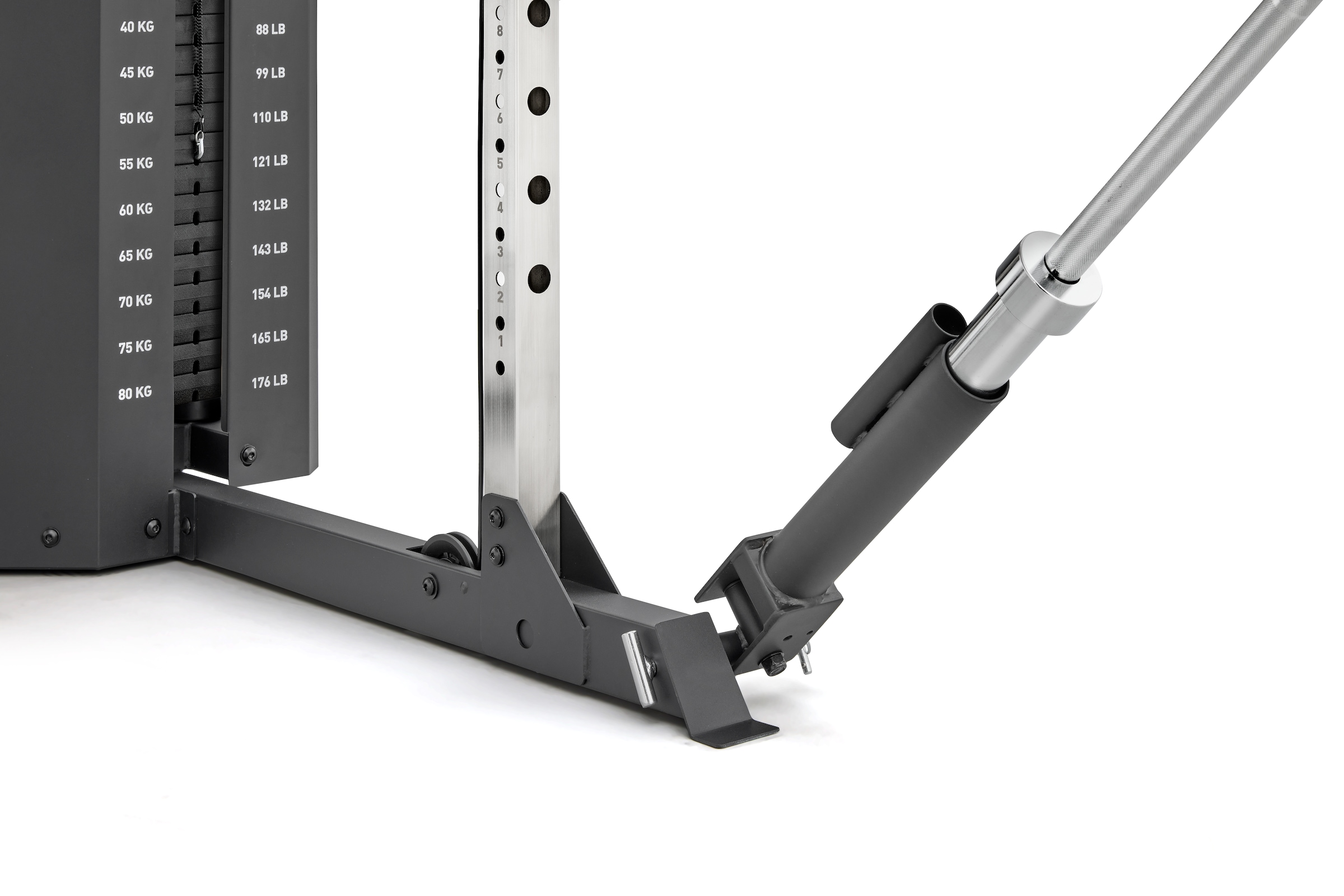 adidas Performance Trainingsstation »adidas Cable Crossover - Kabelzugstation mit Rack« 2 Gewichtsblöcke 2×80 kg Kabelzug, Rack, 40-fach verstellbar & Landmineen)