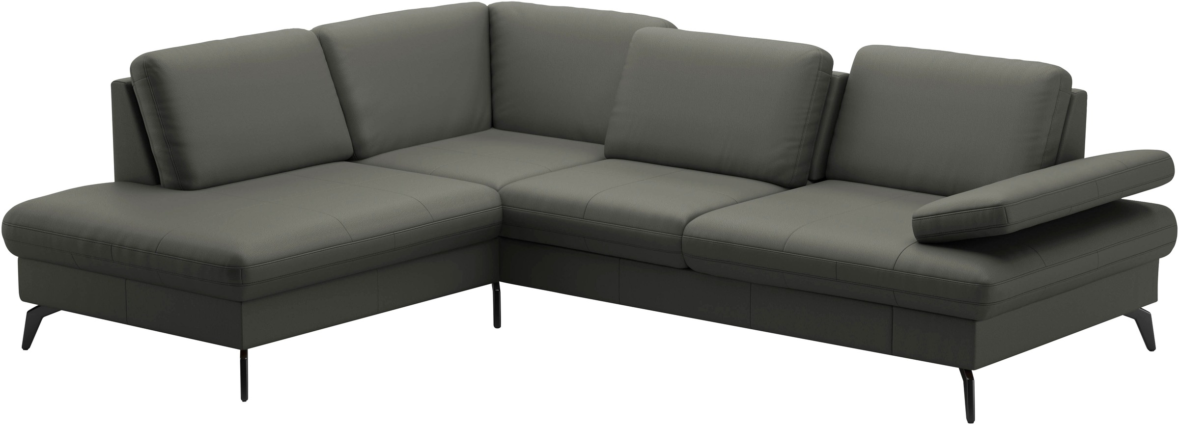 sit&more Ecksofa »Morris L-Form, inkl. Sitztiefenverstellung«, wahlweise mit Armteilverstellung, Bettfunktion & Bettkasten