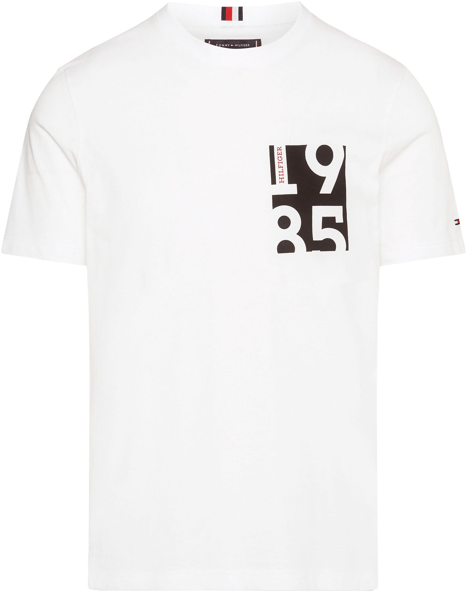 tommy hilfiger black and white t shirt