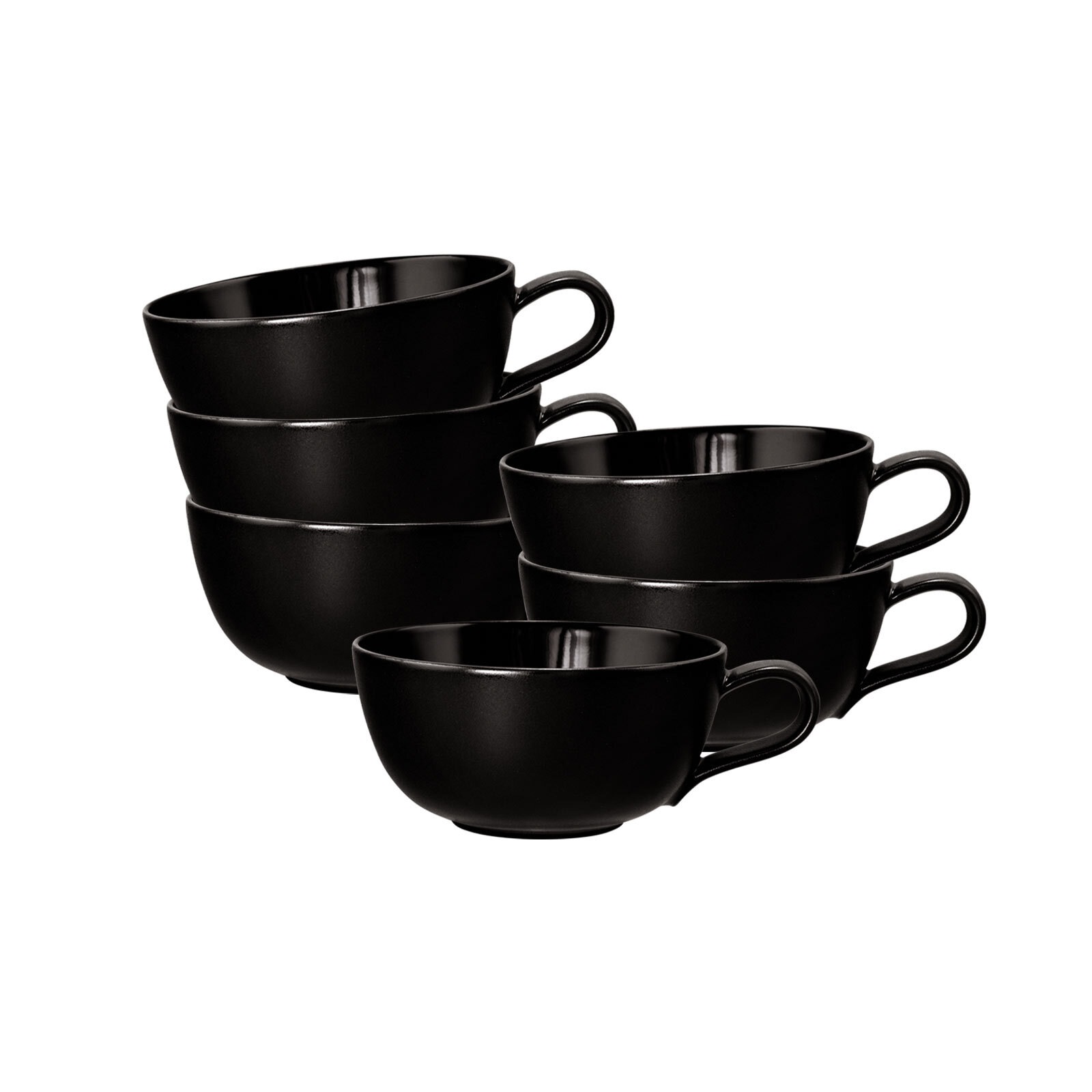 Seltmann Weiden Tasse "Teetassen Liberty Velvet Black 290 ml 6er Set schwar günstig online kaufen