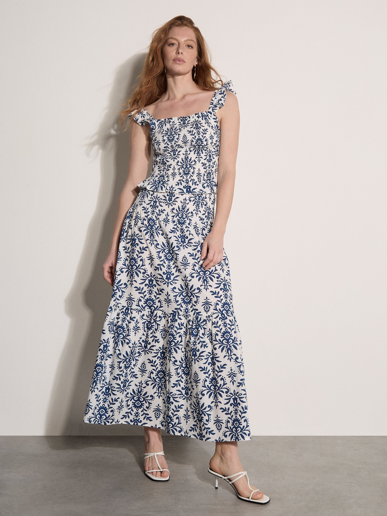 Apricot Crop-Top »Crop-Top mit Ikat-Muster« Gemustert