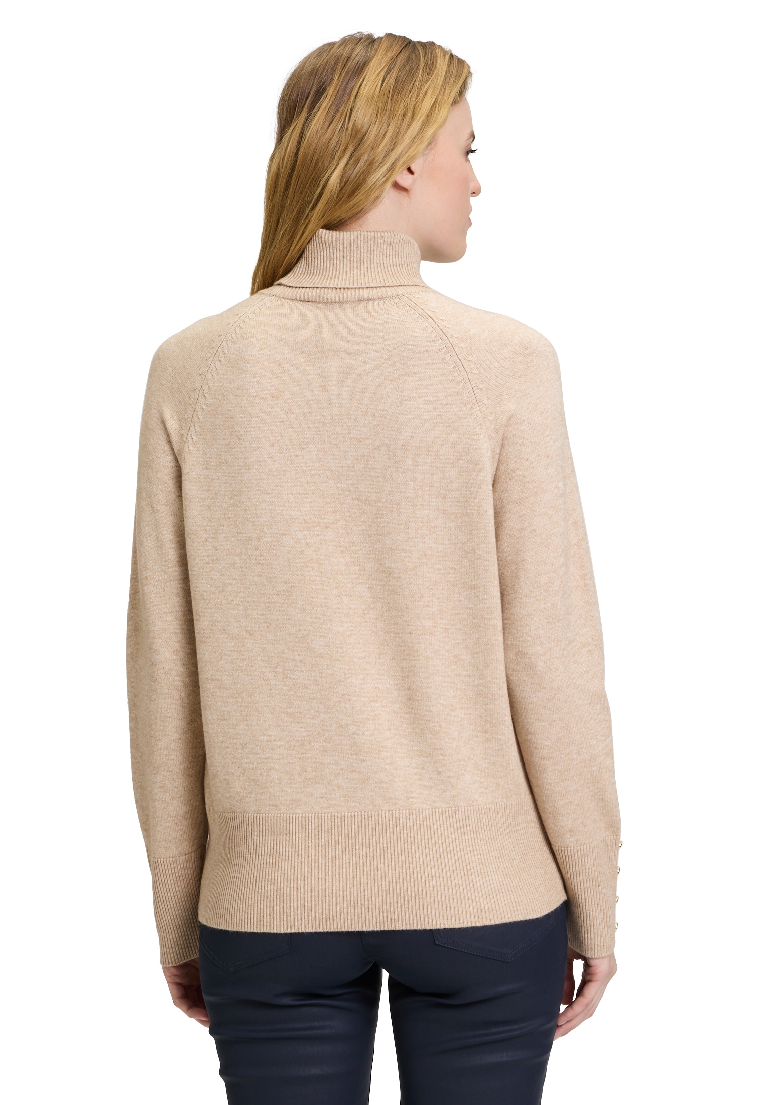 Betty Barclay Strickpullover »Betty Barclay Rollkragenpullover mit Knöpfen«, (1 tlg.), Material
