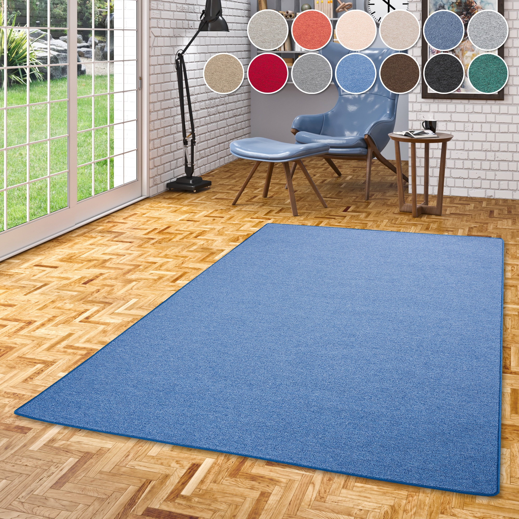 OTTO home Teppich "Fortis, Schlinge, Made in Netherlands" rechteckig 5 mm Höhe Uni Farben, gekettelt, auch als Läufer, strapazierfähig, Wohnzimmer