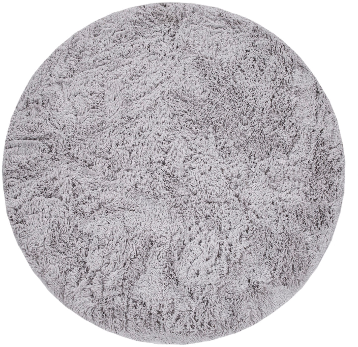 Paco Home Hochflor-Teppich "Silky 591" rund 37 mm Höhe Uni-Farben, besonders weich und kuschelig, Wohnzimmer