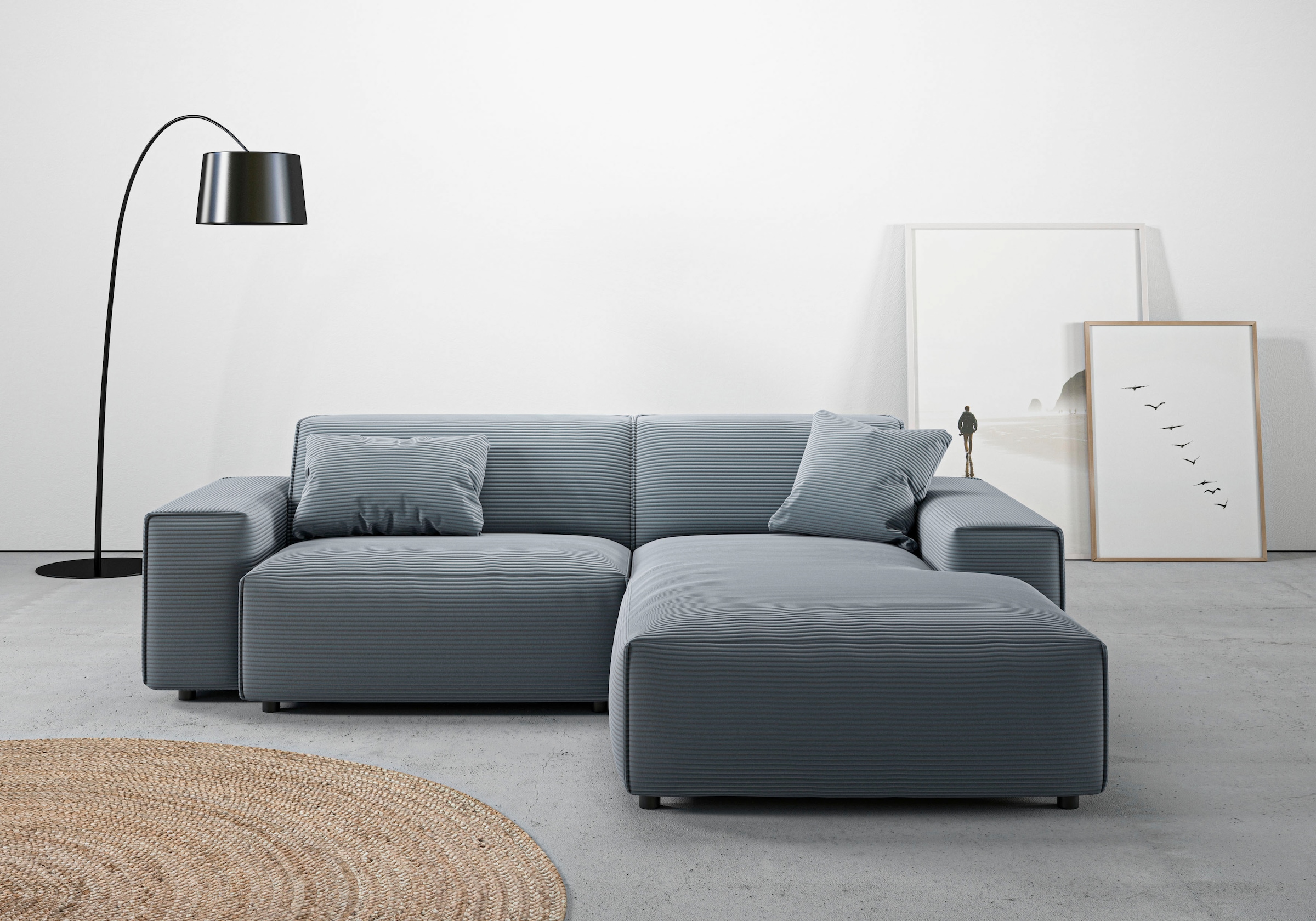Home affaire Ecksofa "Glimminge L-Form auch in Breitcord, Feincord + Easy c günstig online kaufen