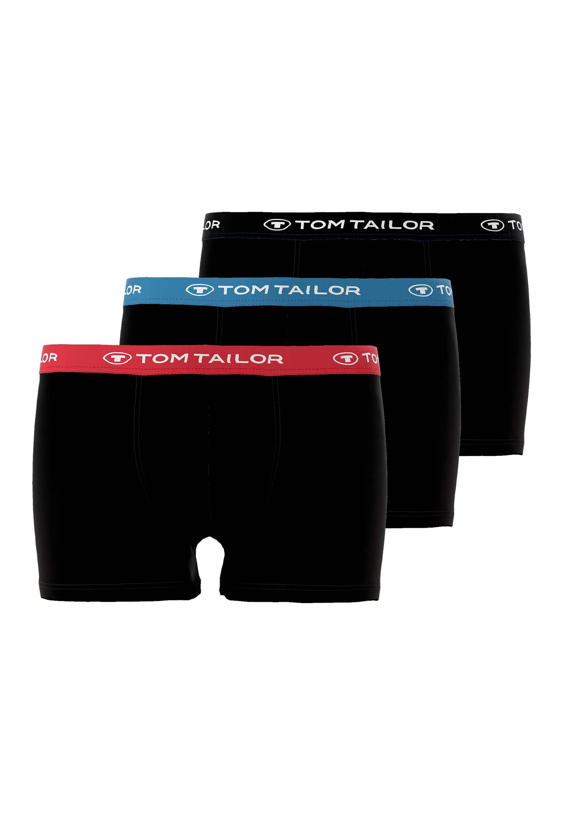 TOM TAILOR Boxershorts "Buffer", (3er Pack), mit angenehmen Logobund